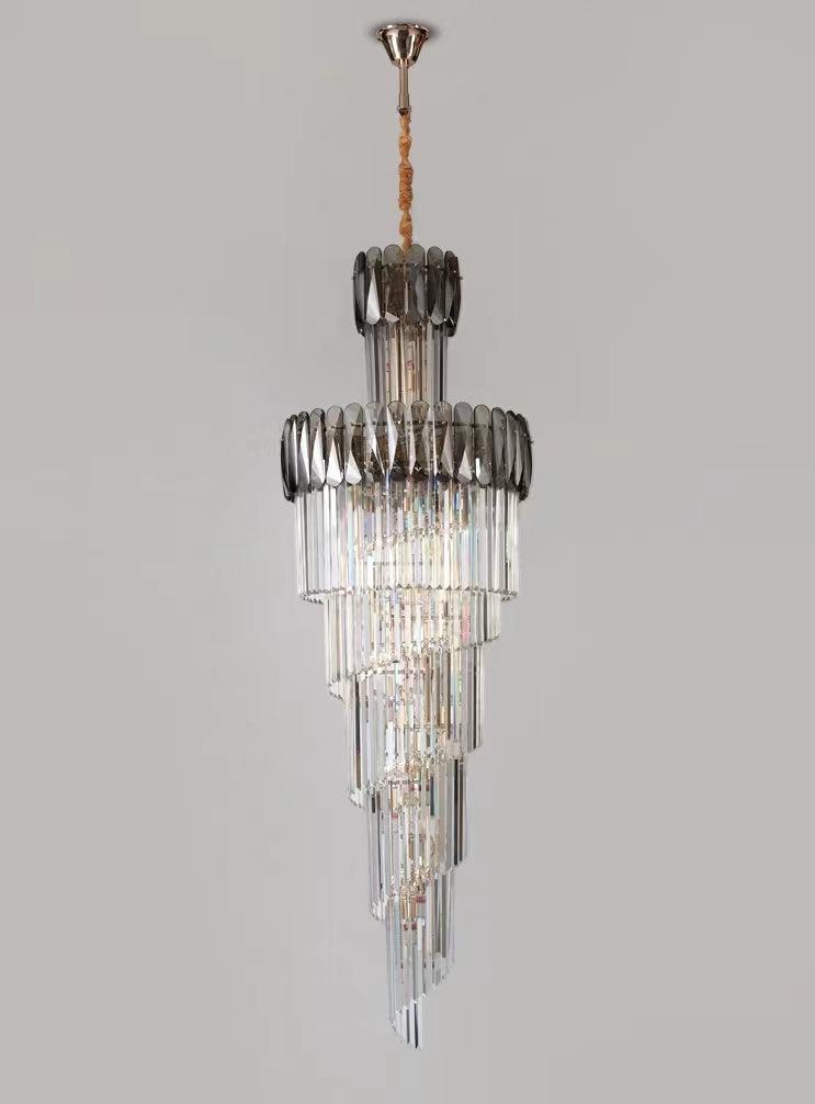 Luster Gaze Grand Lumina Spiral K9 Crystal Chandelier - Background Shot
