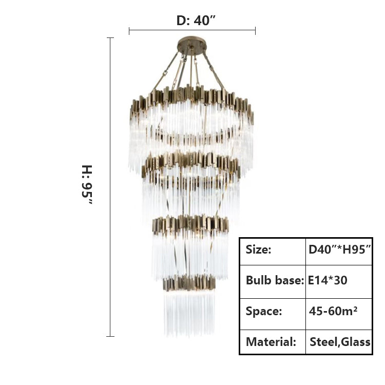 Luster Gaze Grand Radiance Multi-Tiered Round Chandelier - Background Shot