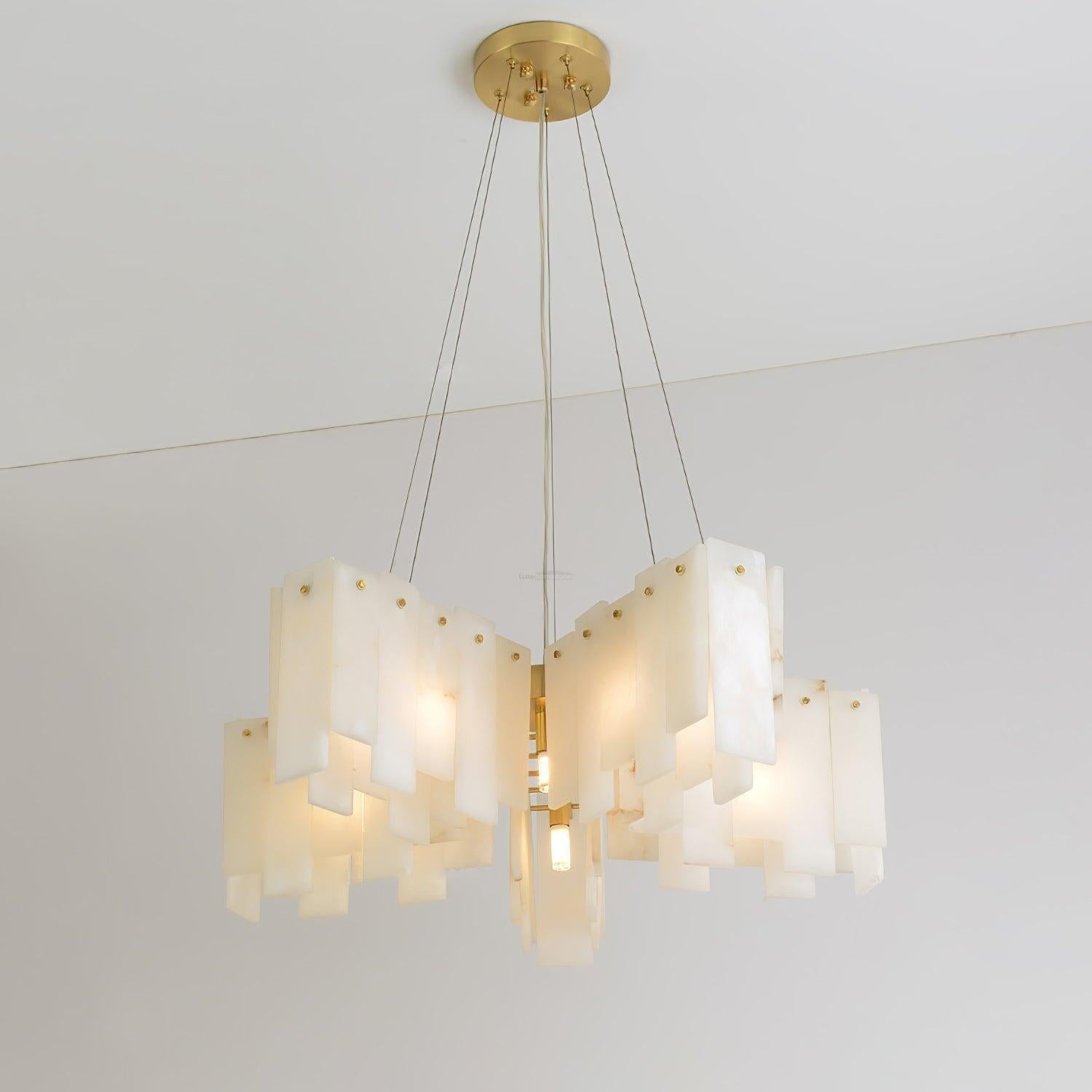 Alabaster Cascade Tiered Chandelier 27.6