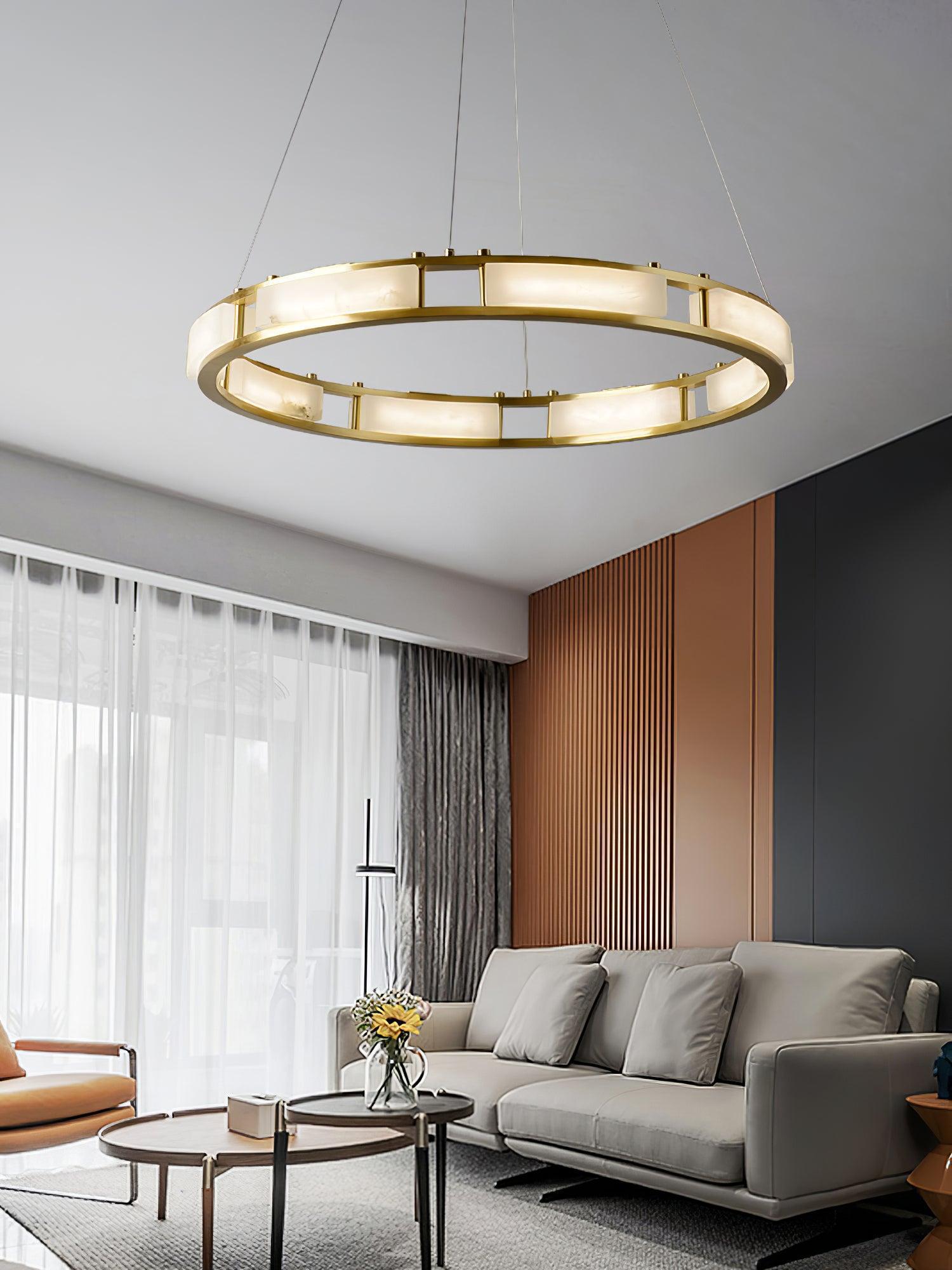 Qatar Alabaster Round Chandelier