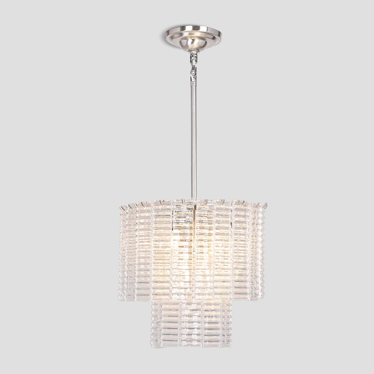 Shron Round Glass Tile Chandelier
