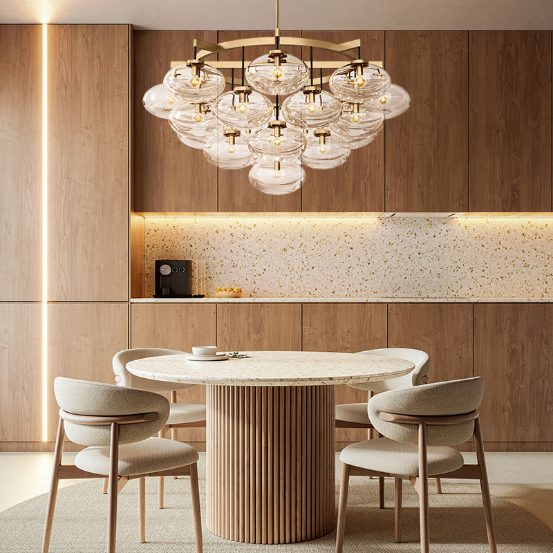 Cabrete Clear Glass Round Chandelier