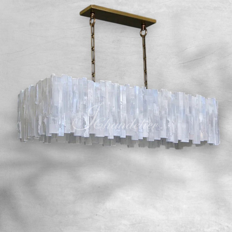 Selonite Rectangular Multi-Tier Chandelier