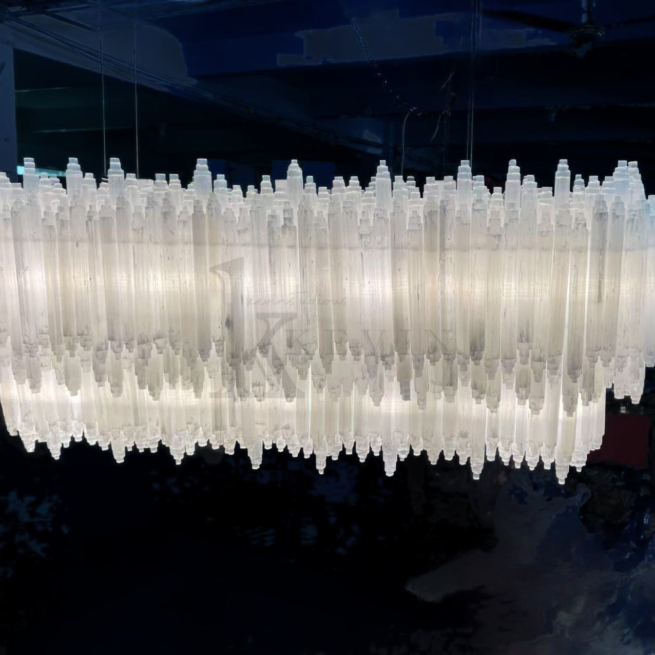 Selonite Rectangular Chandelier 54" 72"