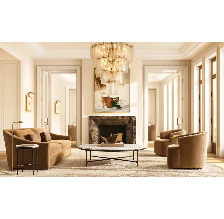 Latrel Smoke Glass Tiered Round Chandelier 47″