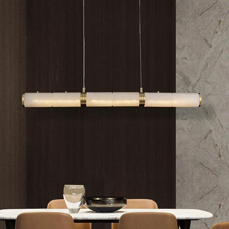 Alabaster Anne Art Linear Chandelier