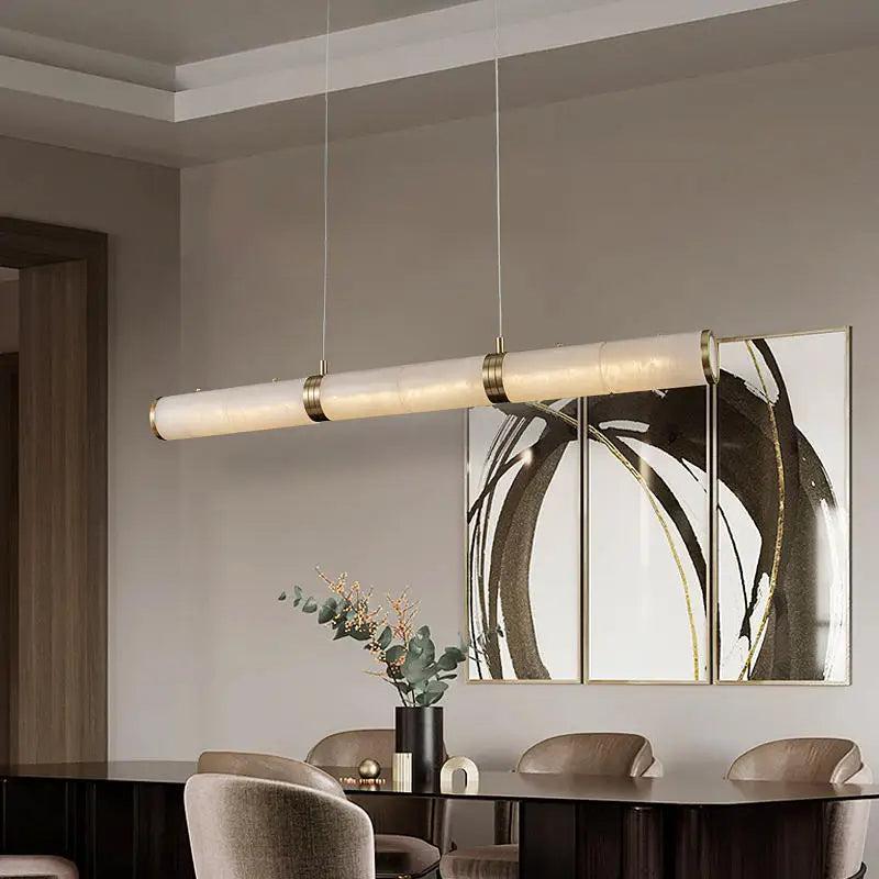 Alabaster Anne Art Linear Chandelier
