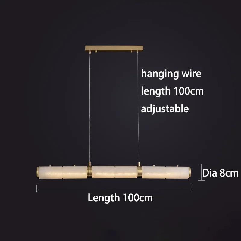 Alabaster Anne Art Linear Chandelier