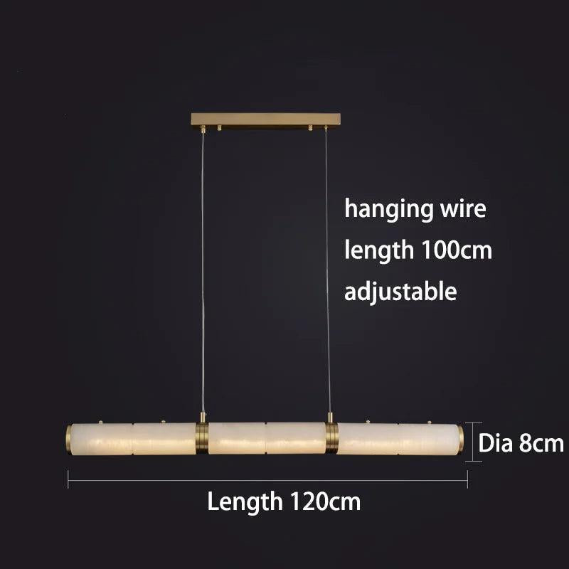 Alabaster Anne Art Linear Chandelier