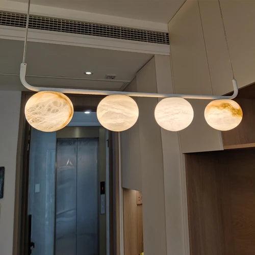 Alabaster Anne Island Chandelier 5 Lights