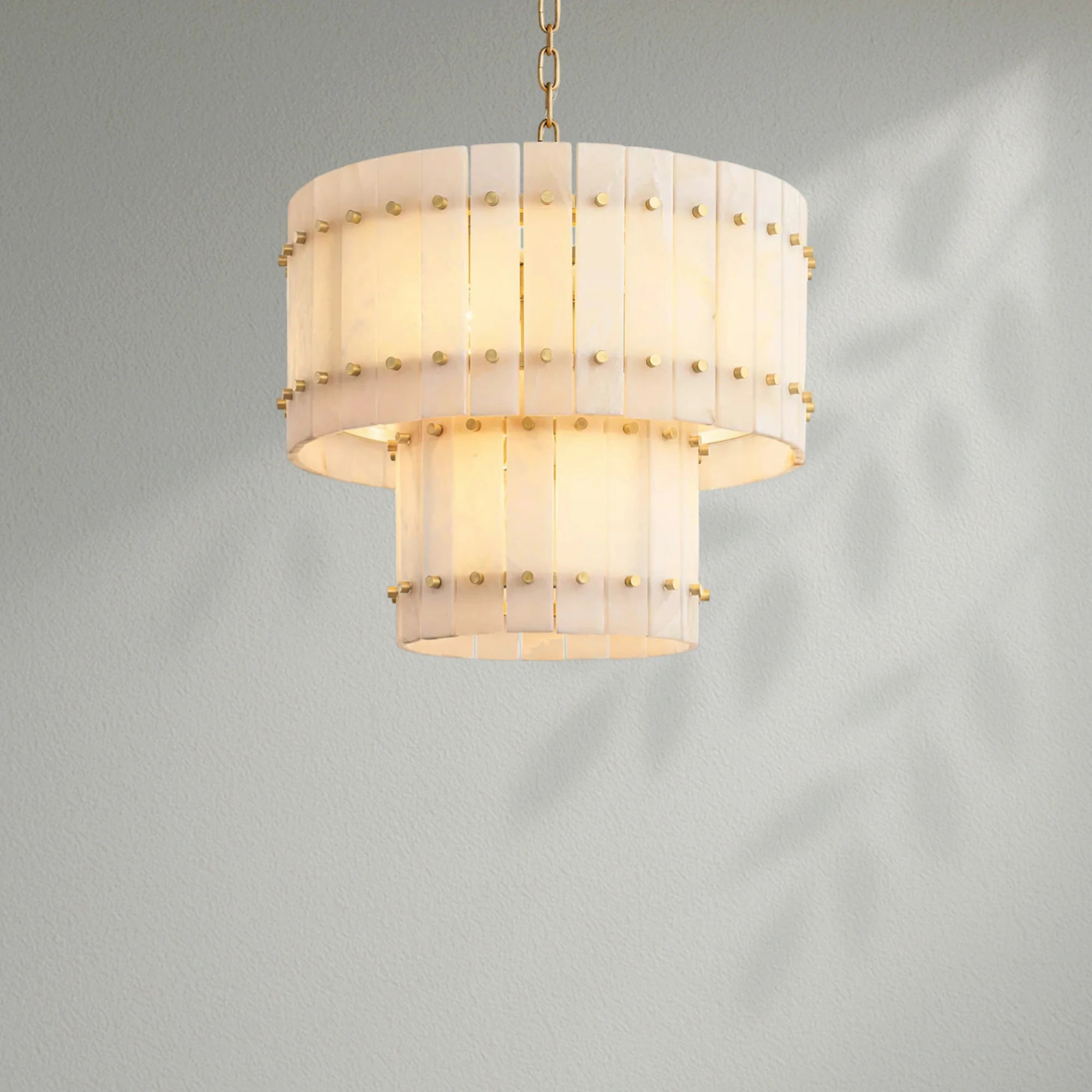 Sun Marco Alabaster Round Tiered Chandelier
