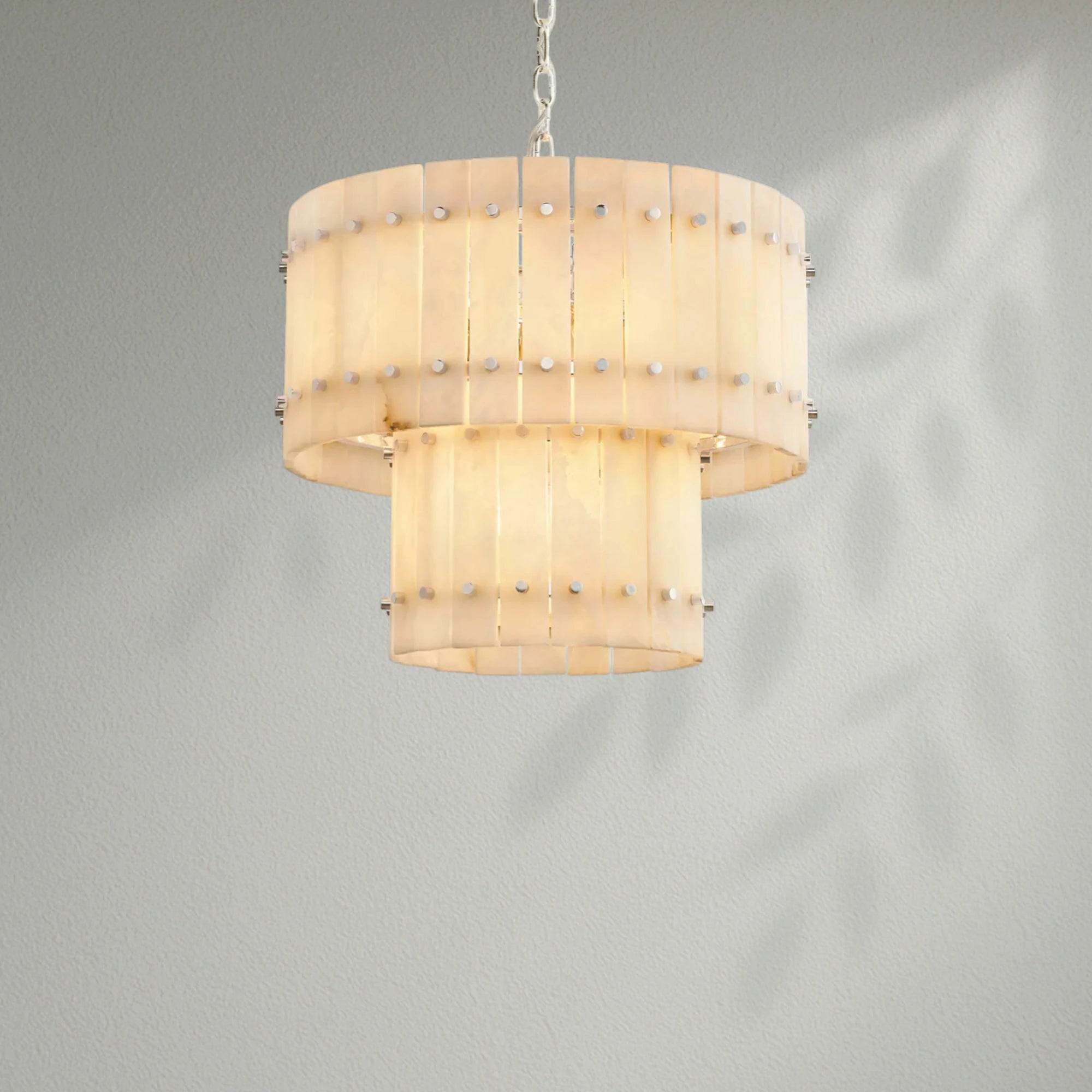 Sun Marco Alabaster Round Tiered Chandelier