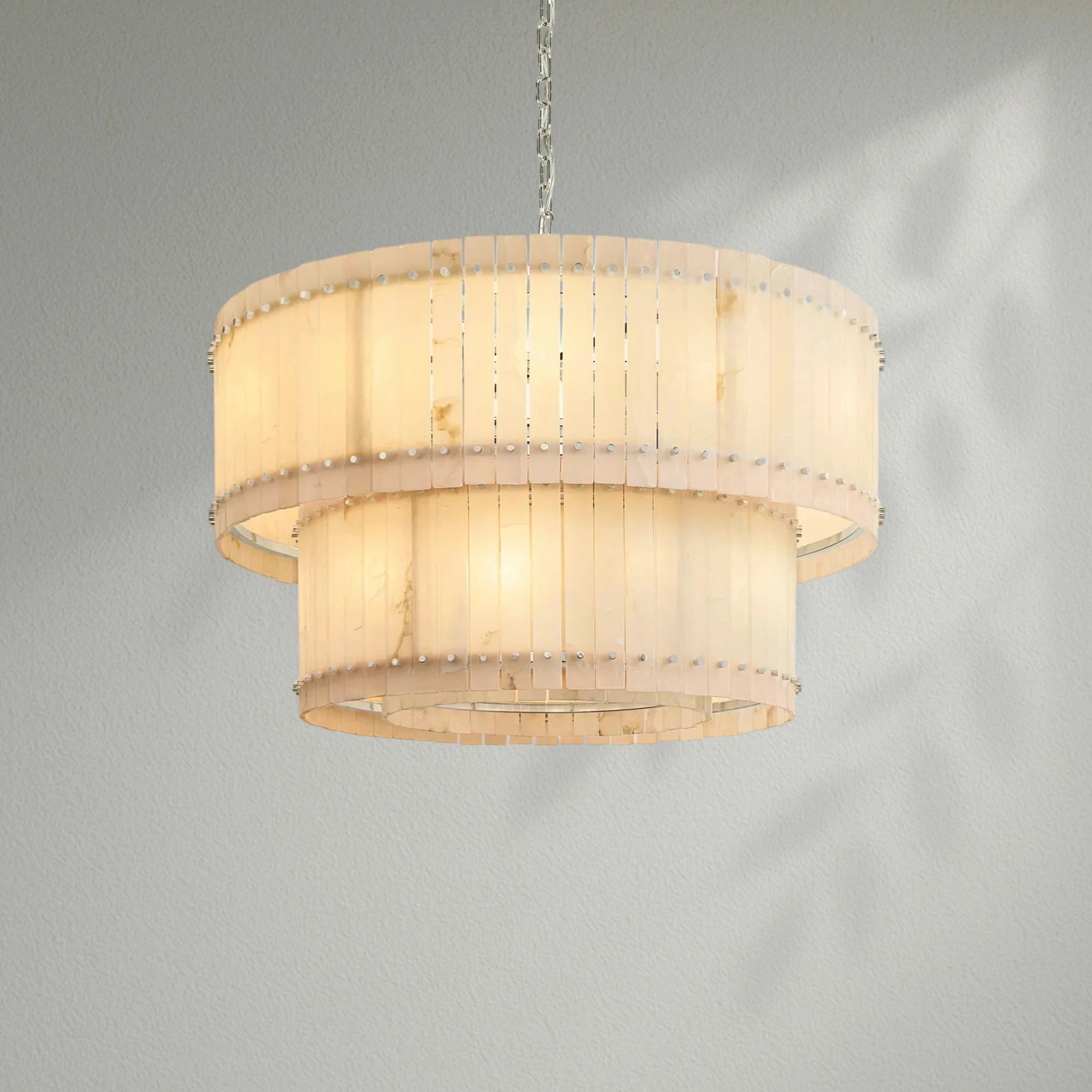 Sun Marco Alabaster Round Tiered Chandelier
