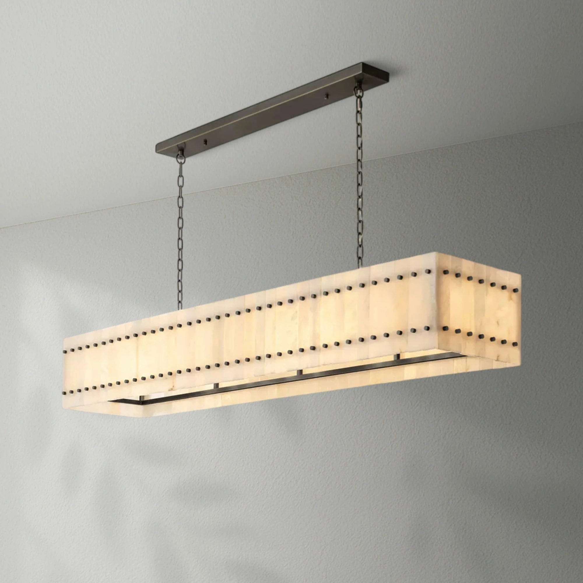 Sun Marco Alabaster Linear Chandelier