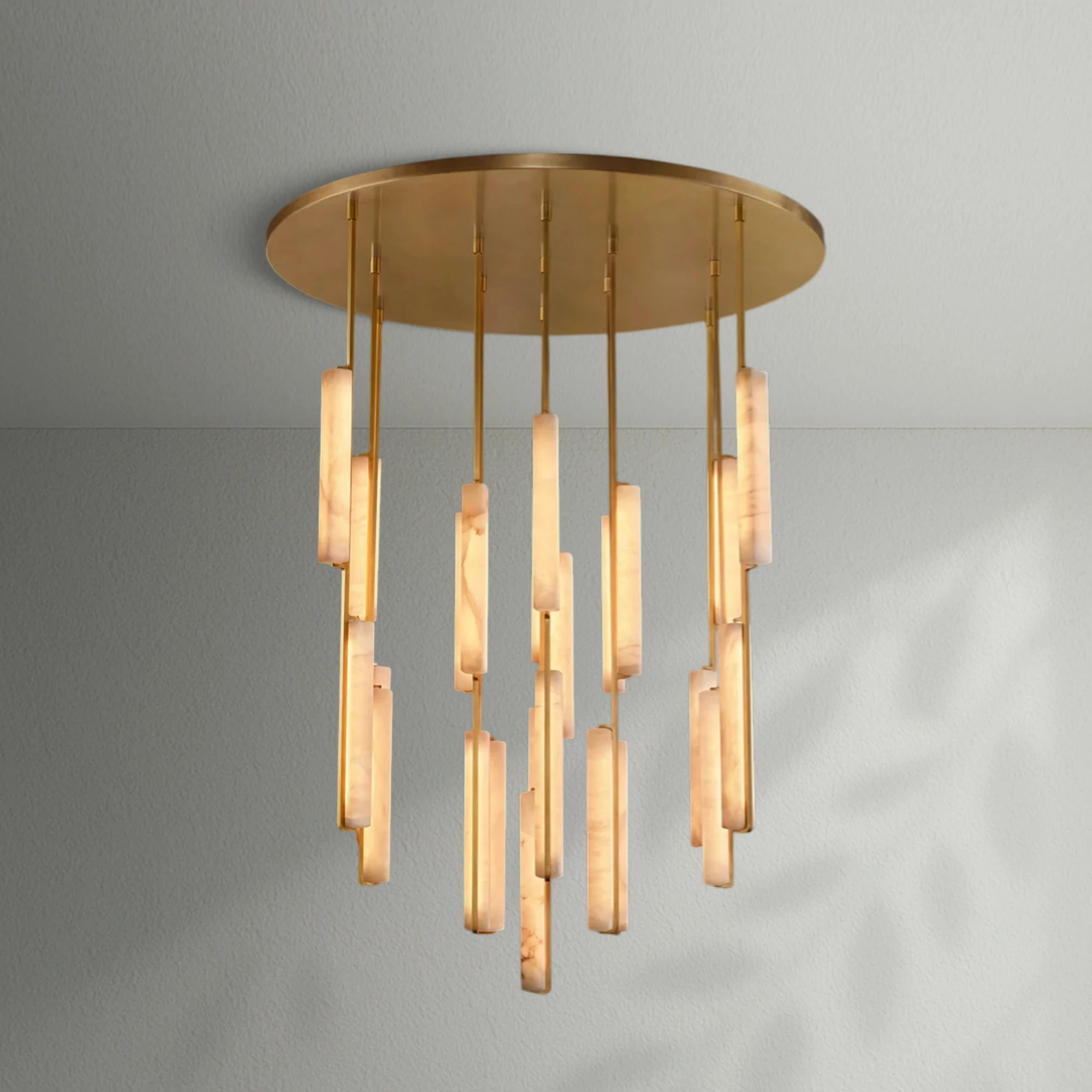 Aedubon Alabaster Round Chandelier