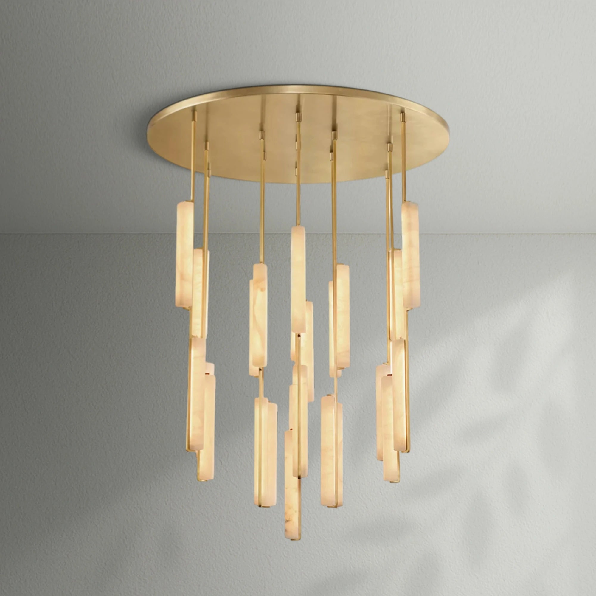 Aedubon Alabaster Round Chandelier