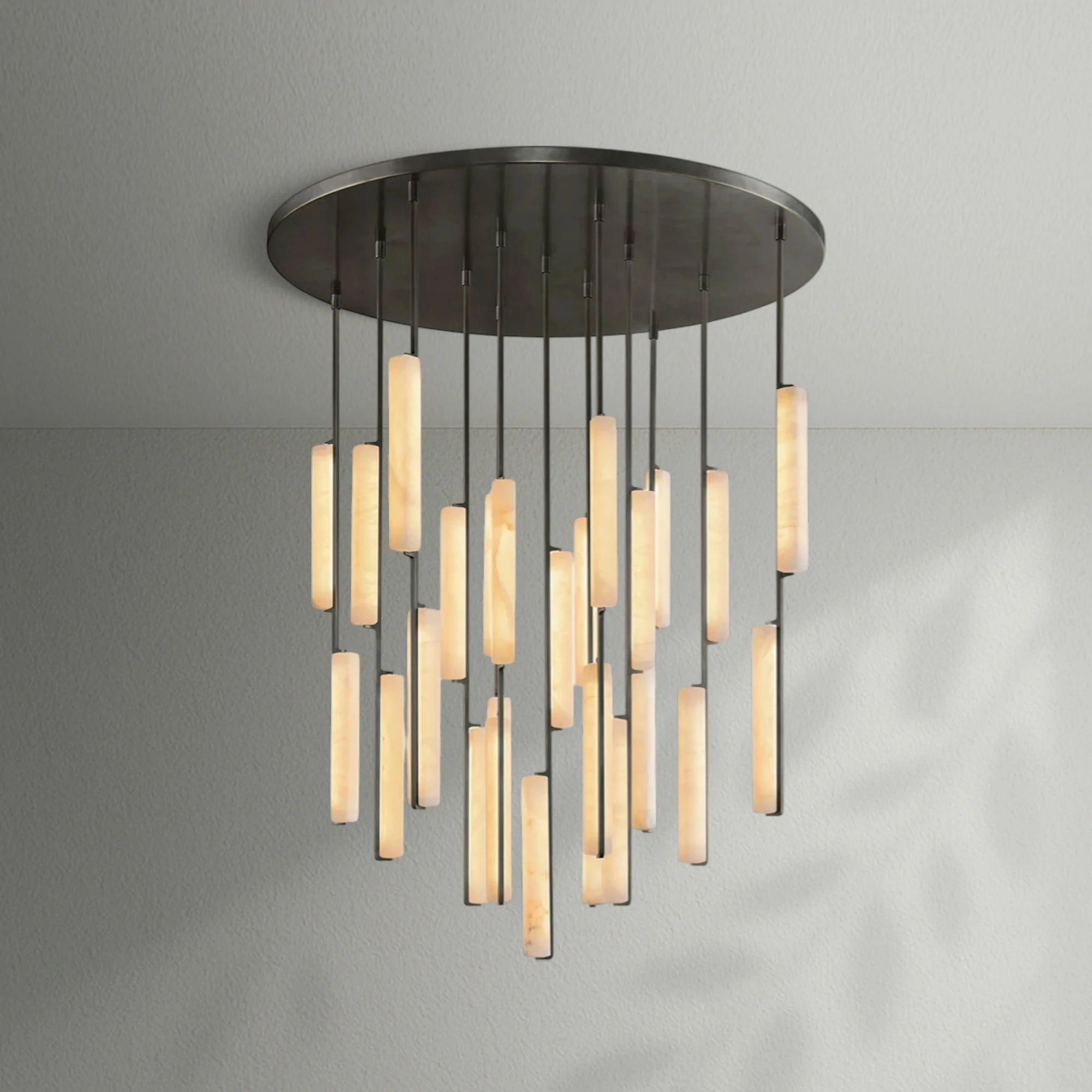 Aedubon Alabaster Round Chandelier