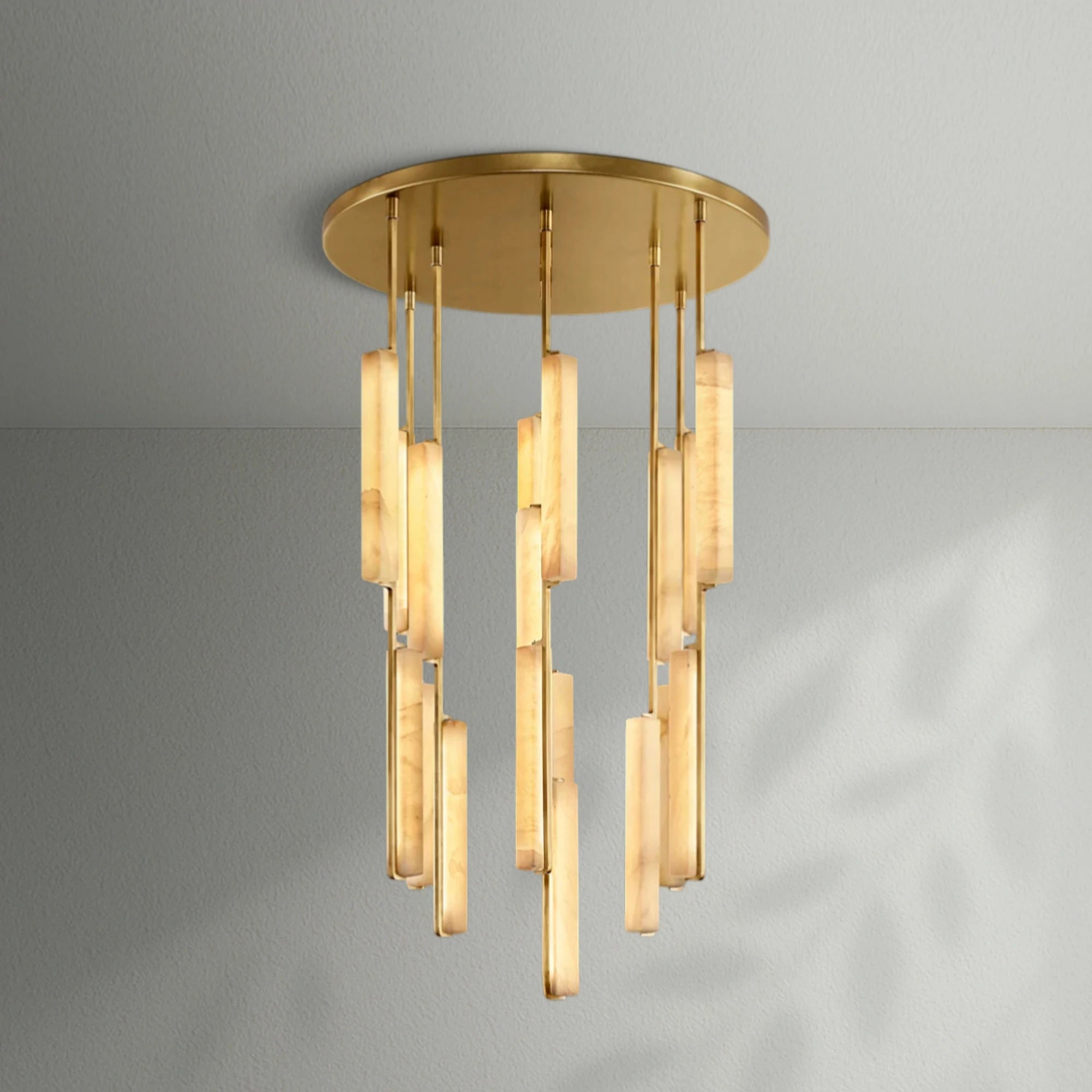 Aedubon Alabaster Round Chandelier