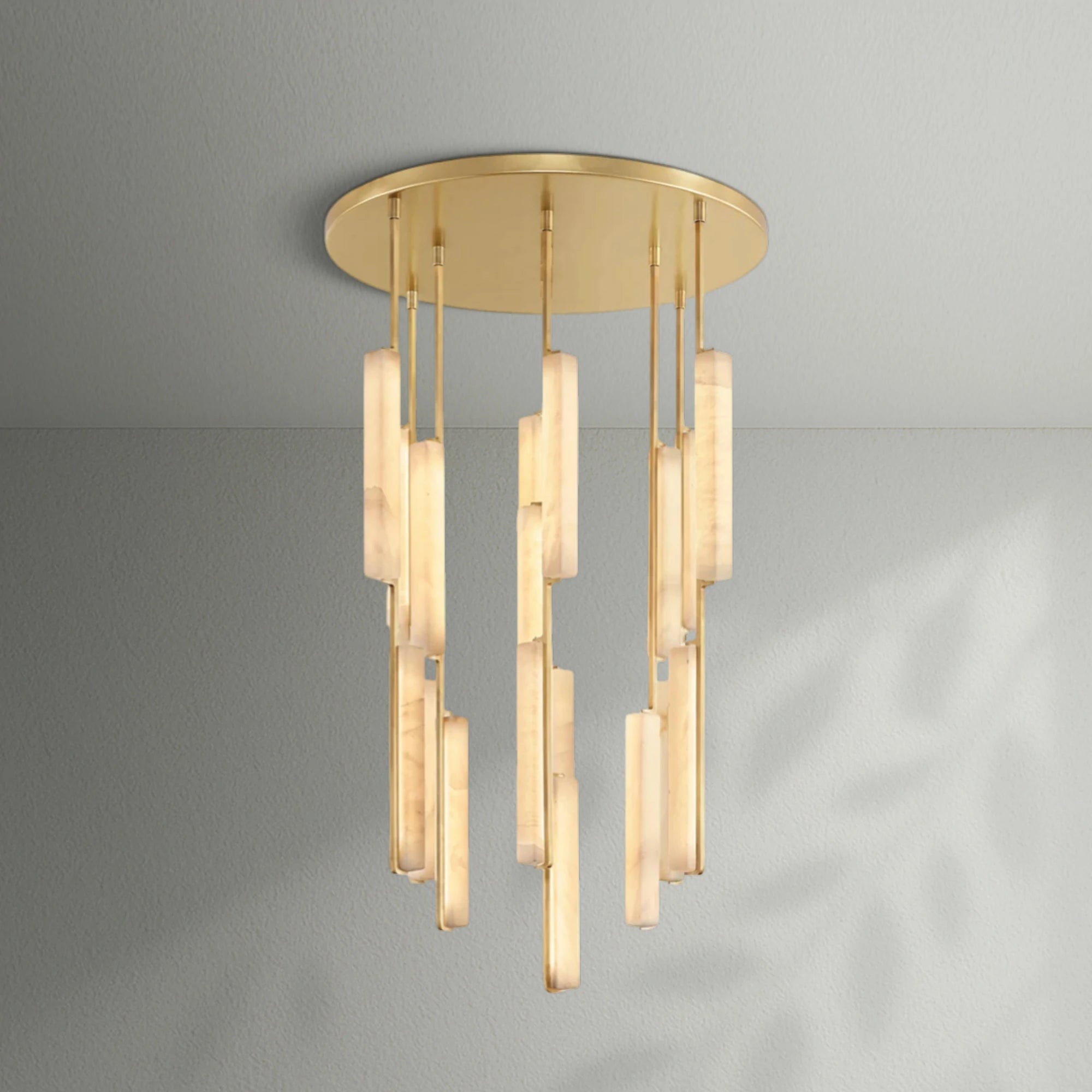 Aedubon Alabaster Round Chandelier
