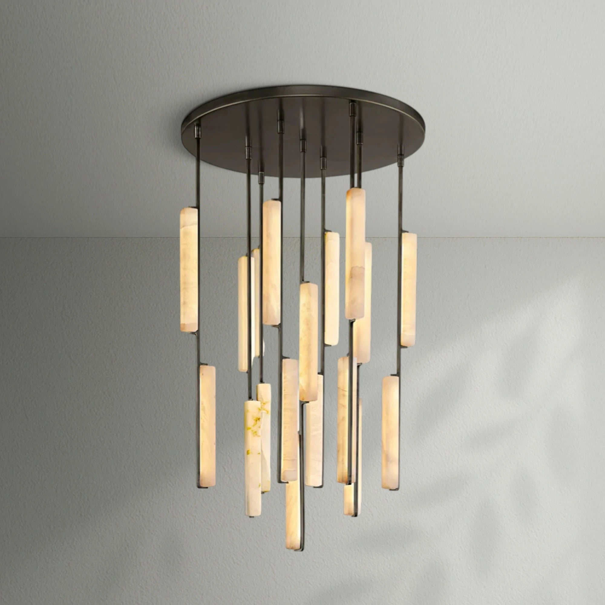 Aedubon Alabaster Round Chandelier