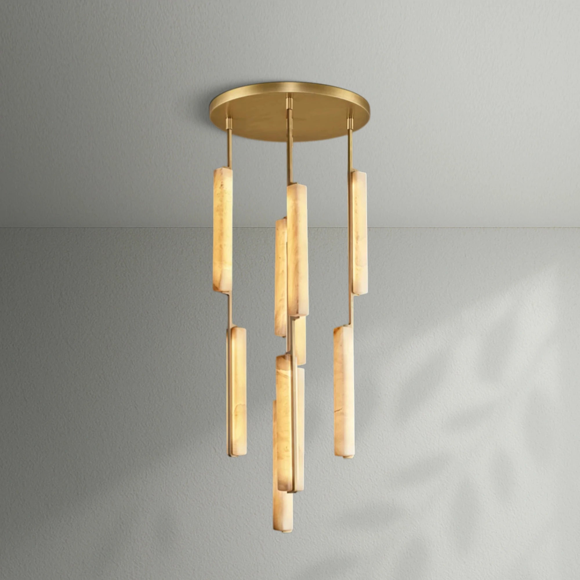 Aedubon Alabaster Round Chandelier