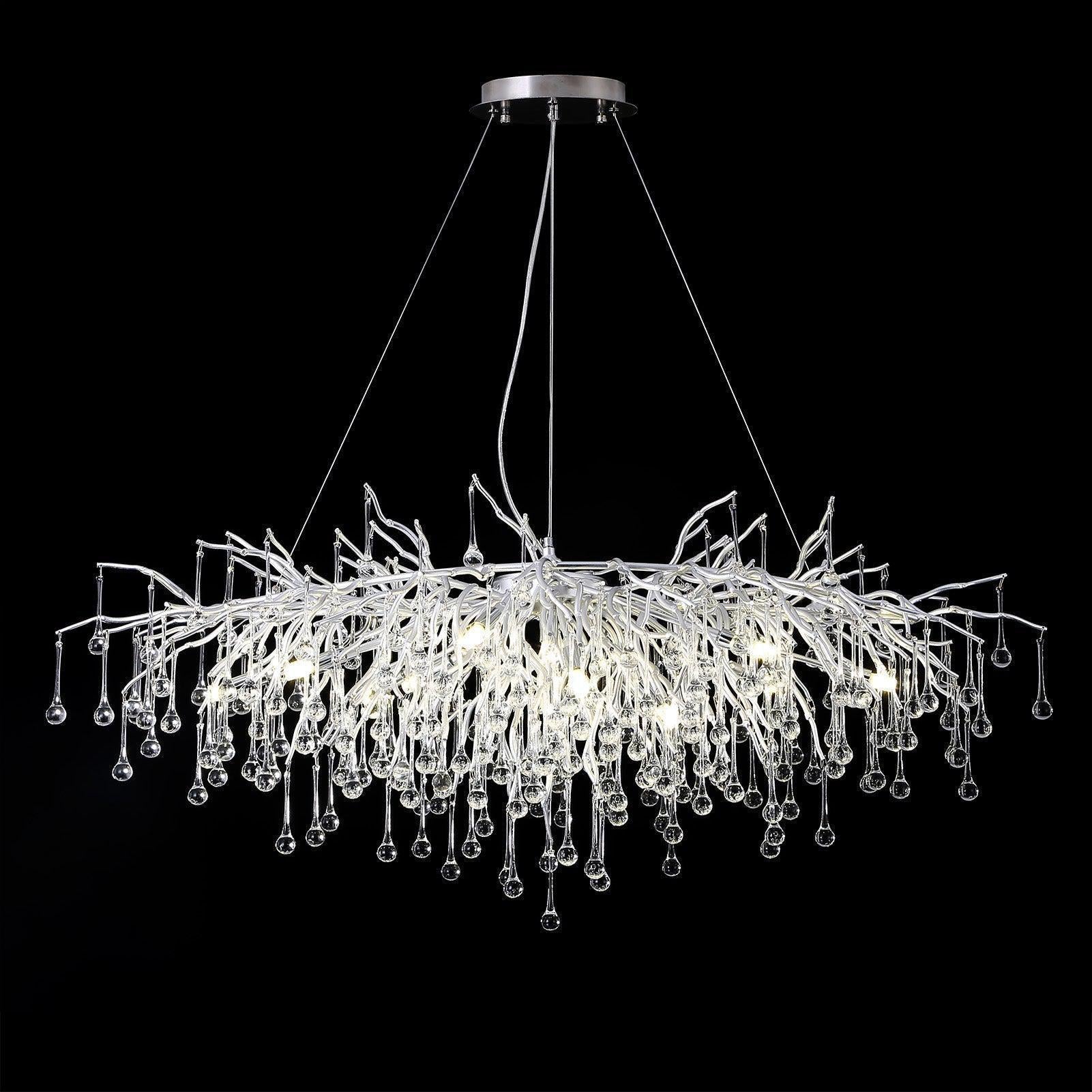 Luster Gaze Veridian Branch Rectangle Chandelier - Background Shot