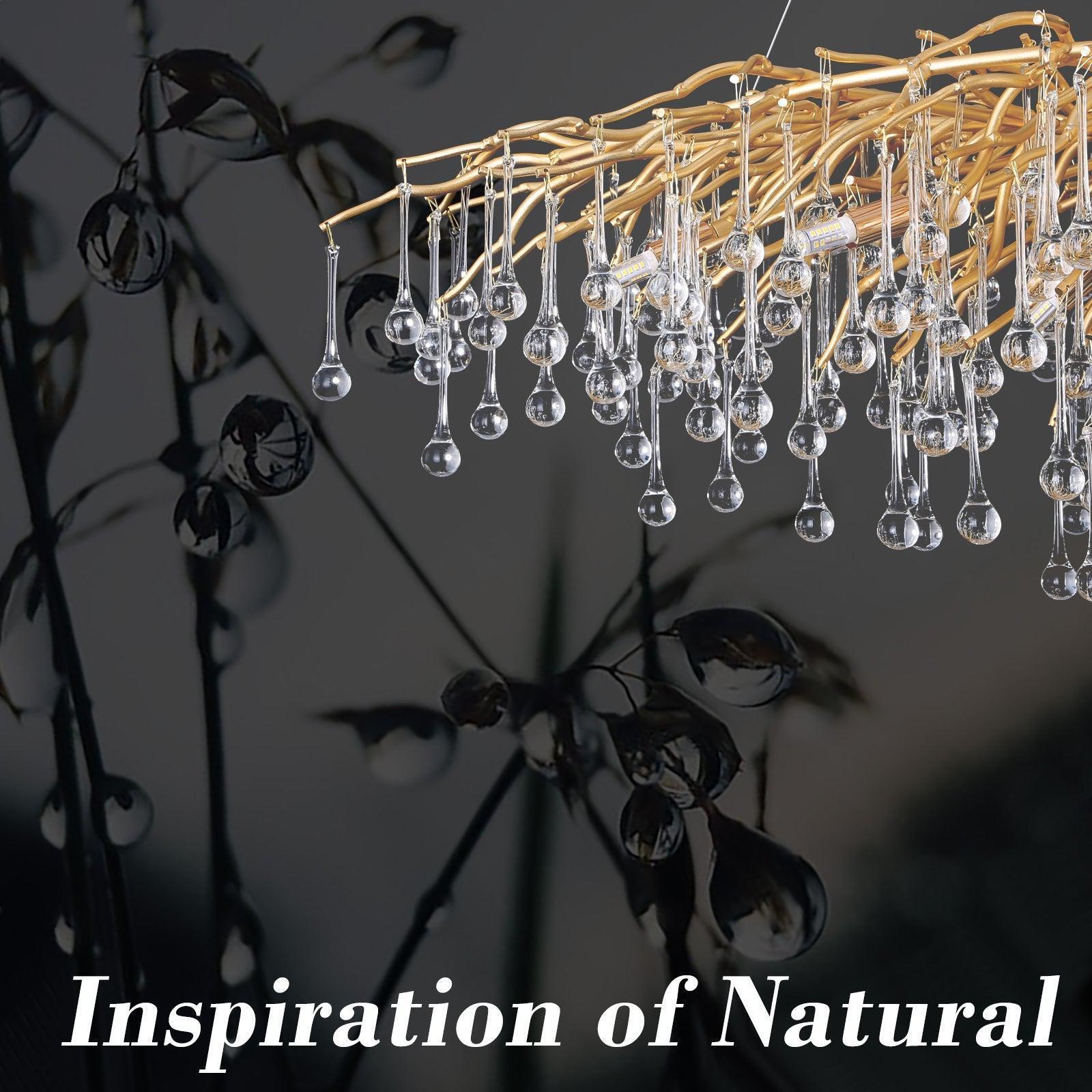 Luster Gaze Verdant Canopy Rectangular Branch Chandelier - Background Shot