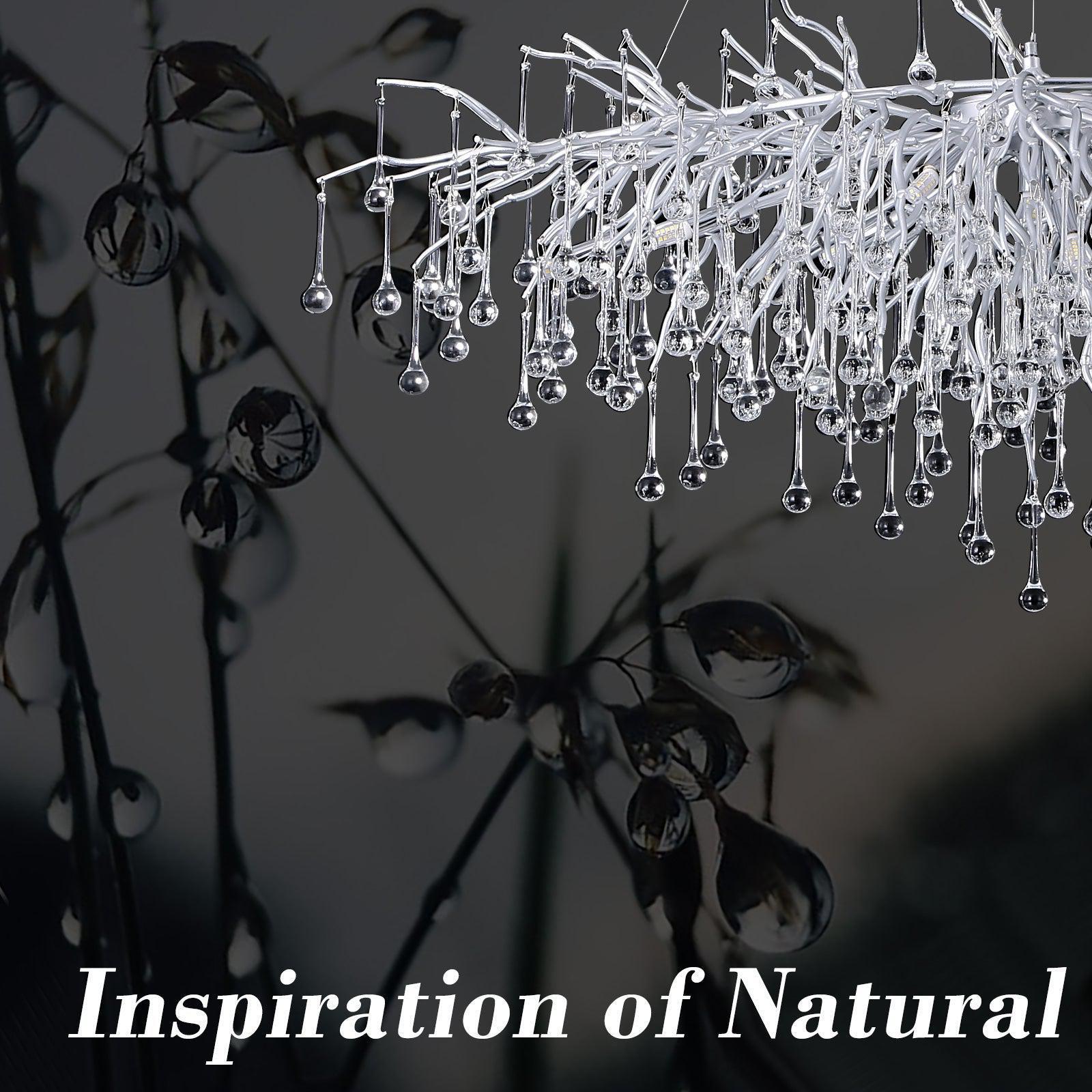 Luster Gaze Veridian Branch Rectangle Chandelier - Background Shot