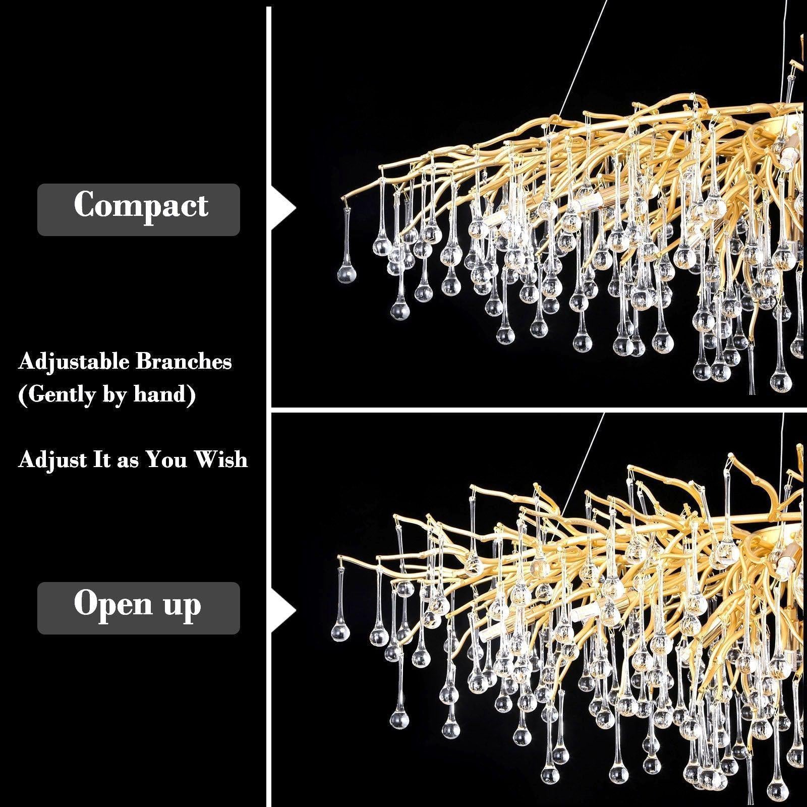 Luster Gaze Veridian Bloom Branch Chandelier - Background Shot