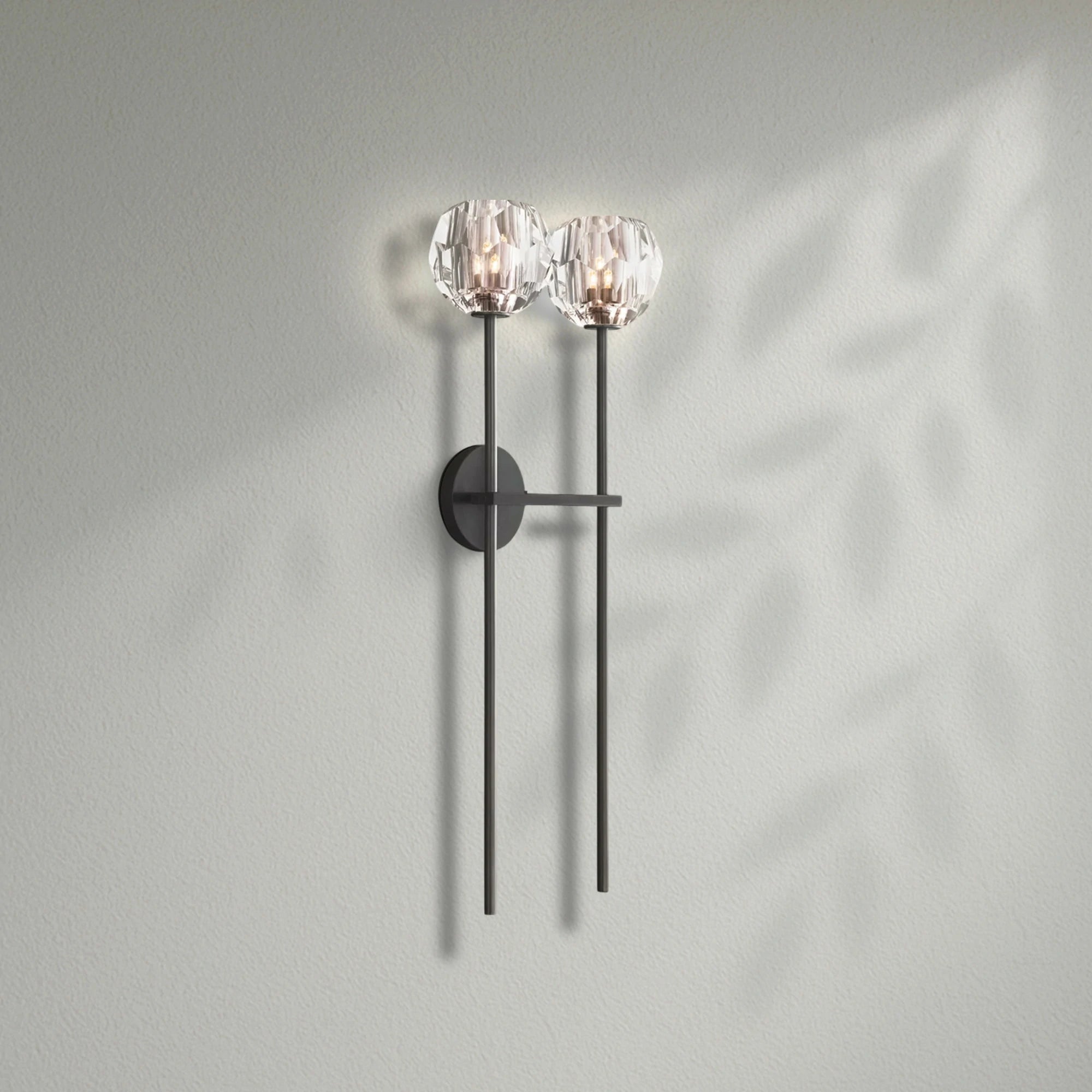 Boule Do Crystal Double Grand Wall Sconce