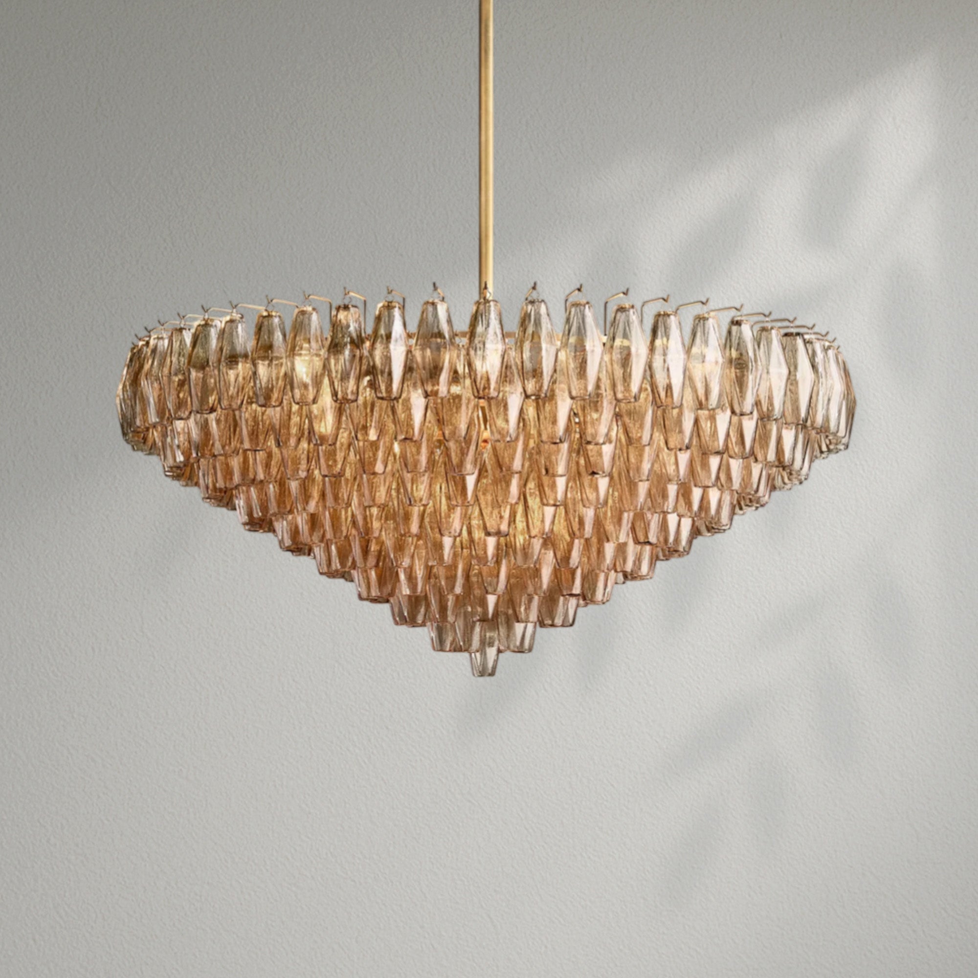 Chiaran Glass Tiered Round Chandelier