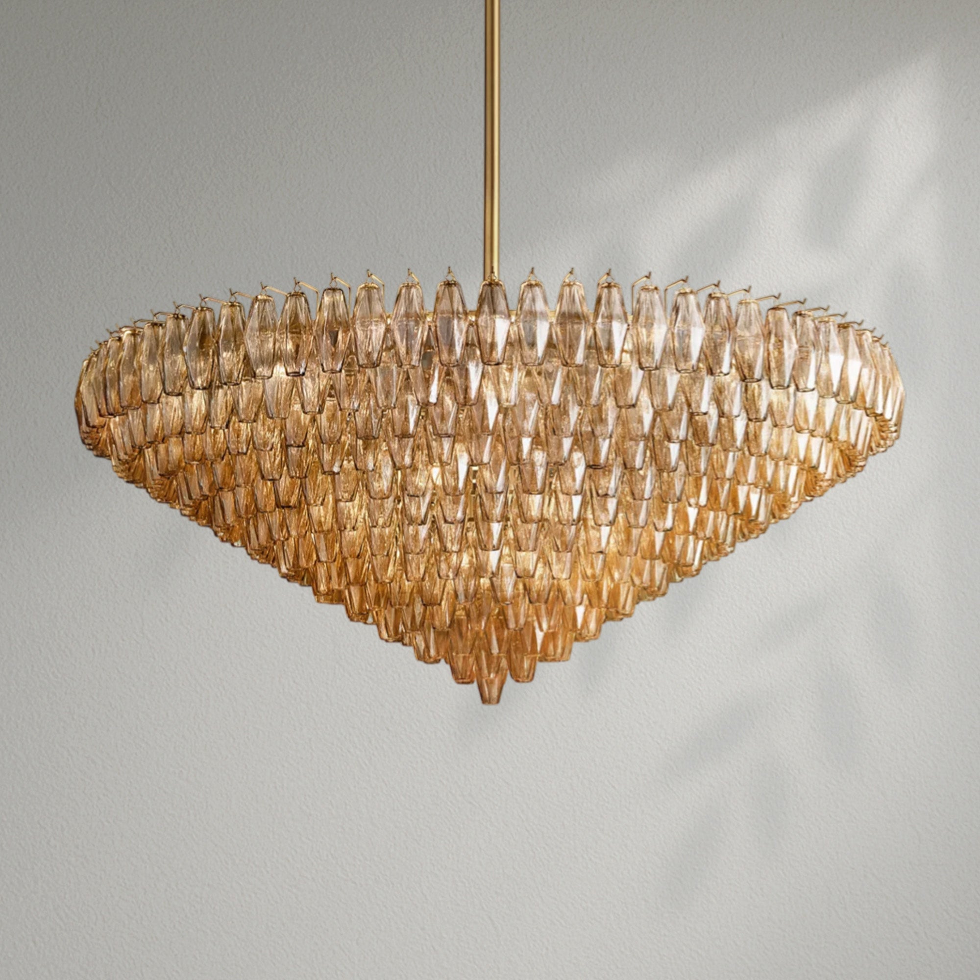 Chiaran Glass Tiered Round Chandelier