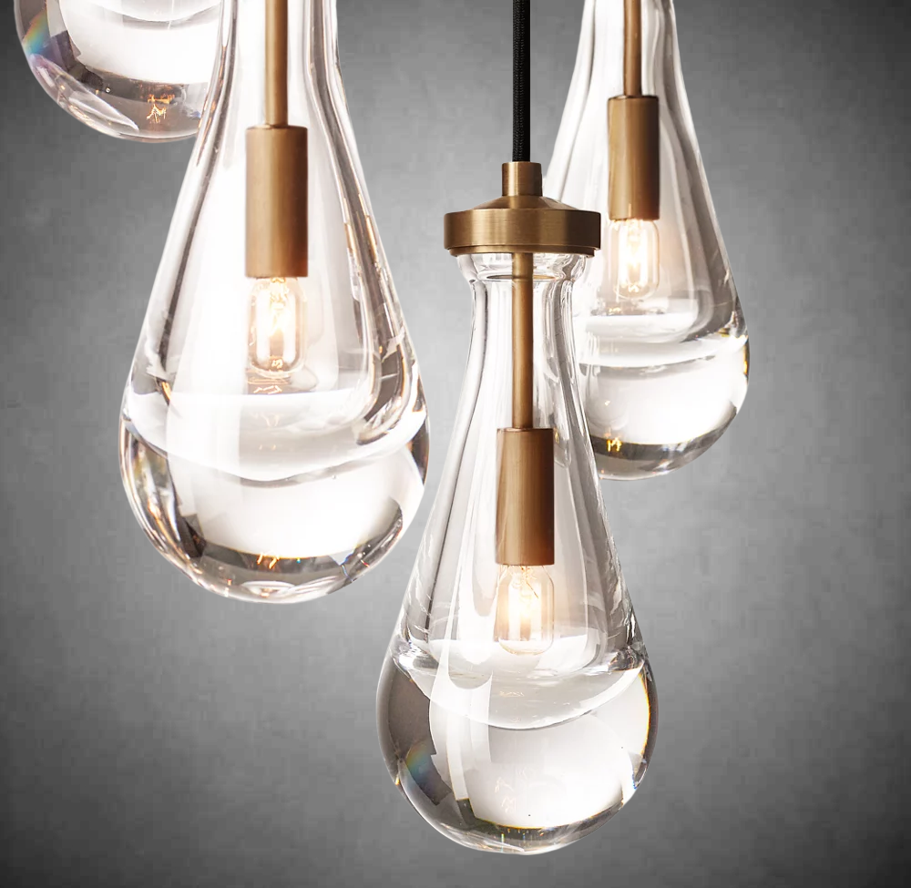Raindrop Round Modern Chandelier Light