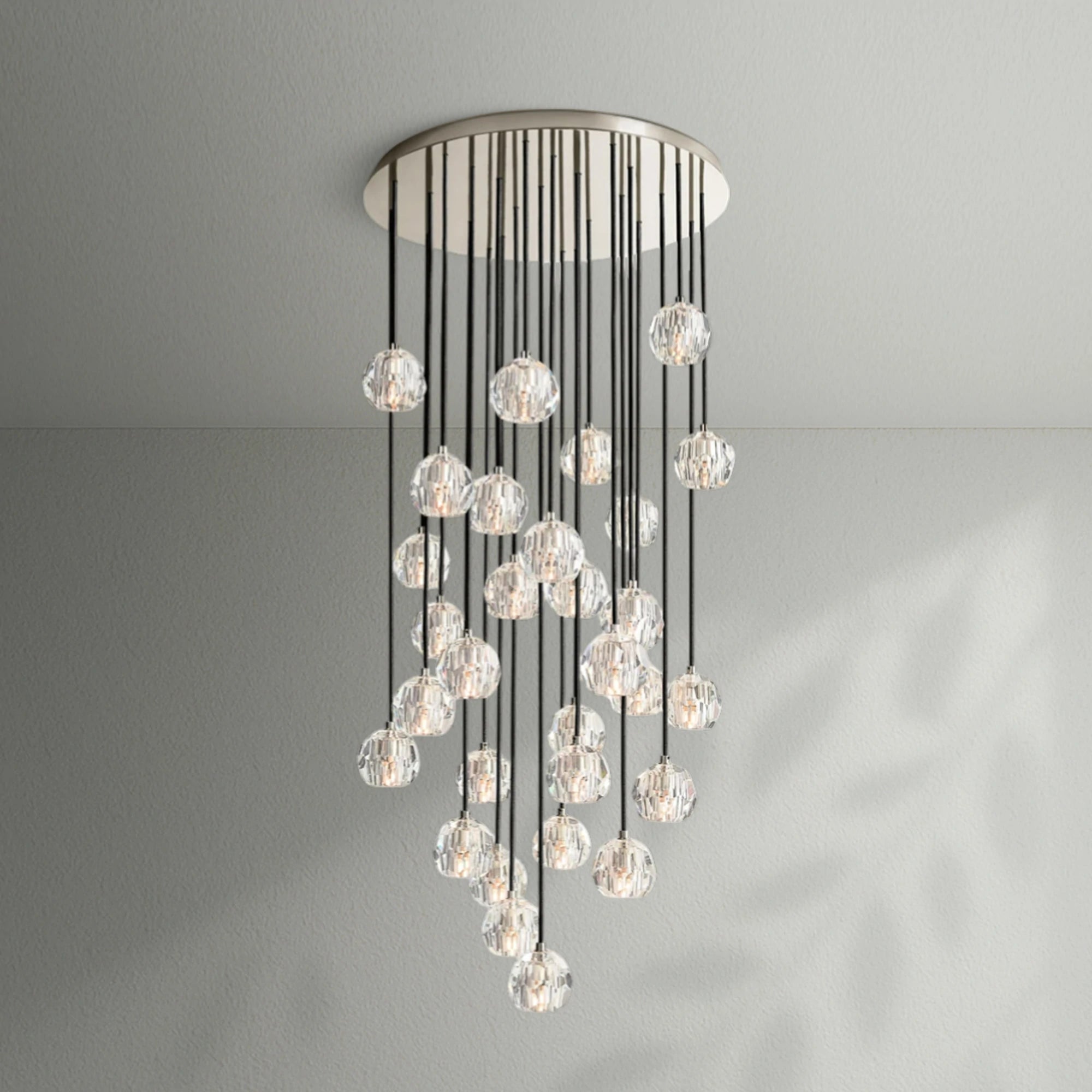 Boule Do Crystal Cluster Round Chandelier