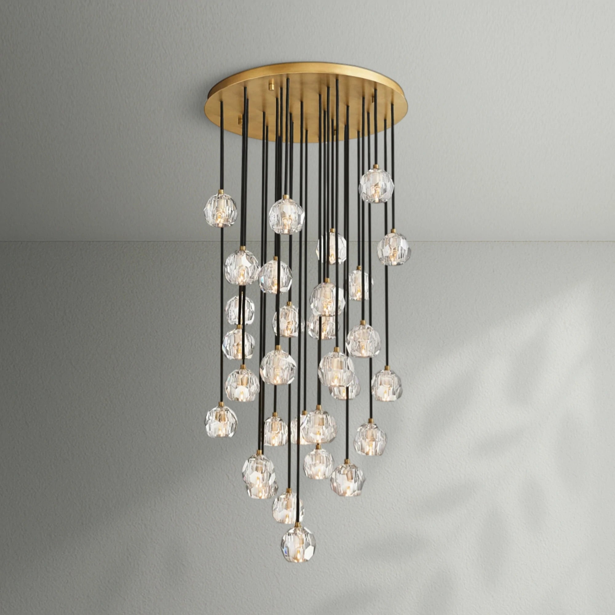 Boule Do Crystal Cluster Round Chandelier