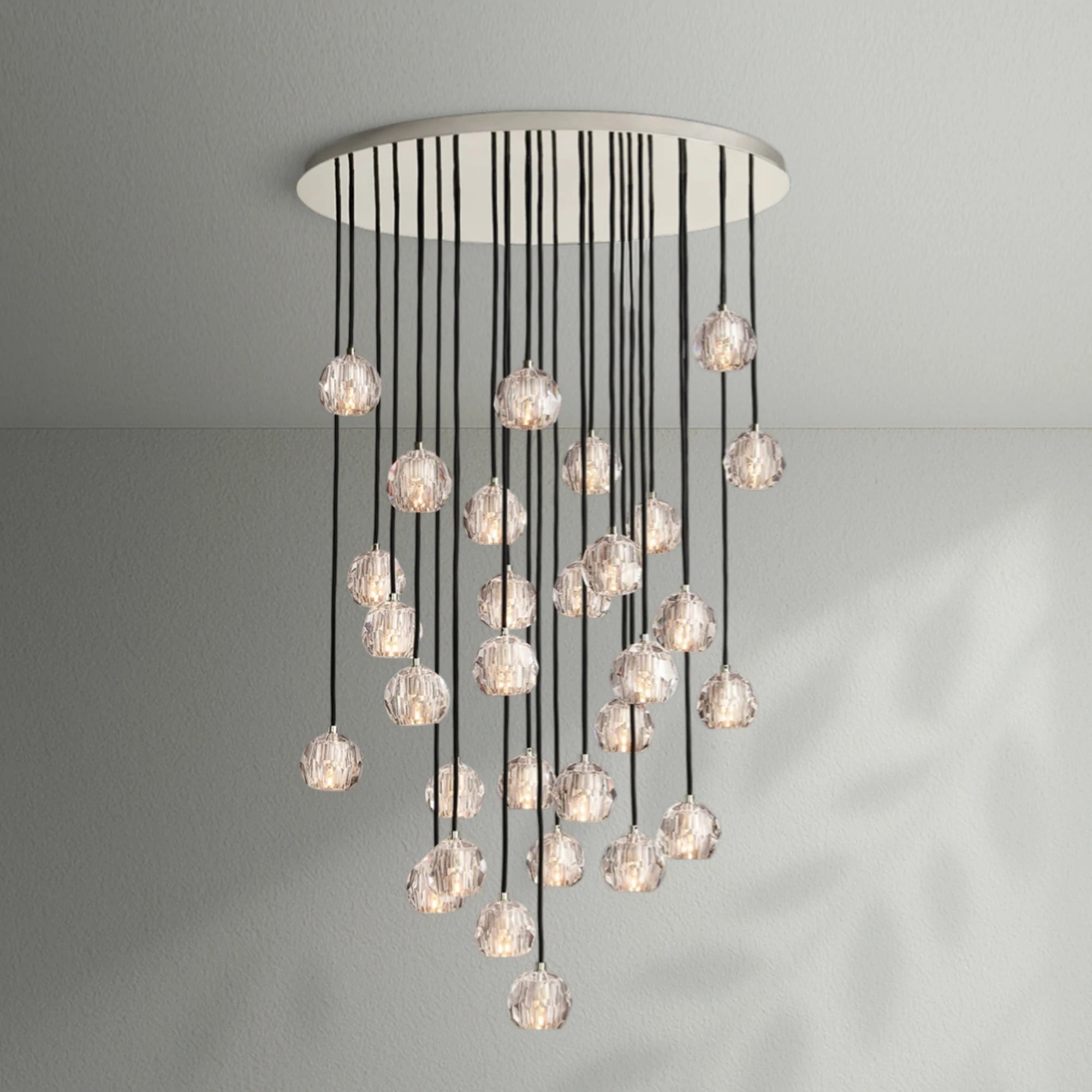 Boule Do Crystal Cluster Round Chandelier