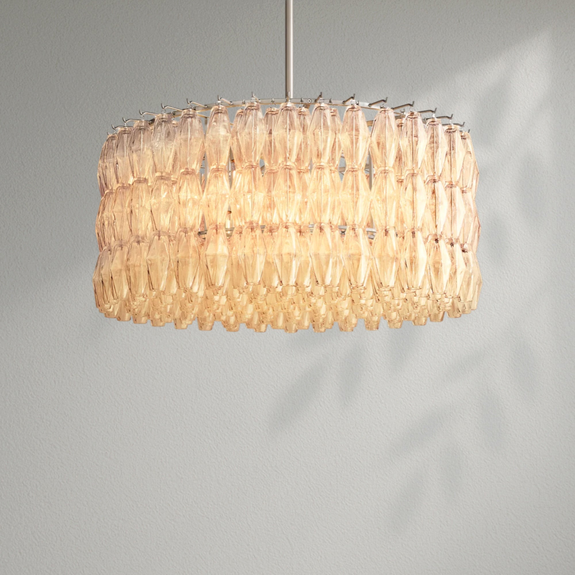 Chiaran Smoke Glass Round Chandelier