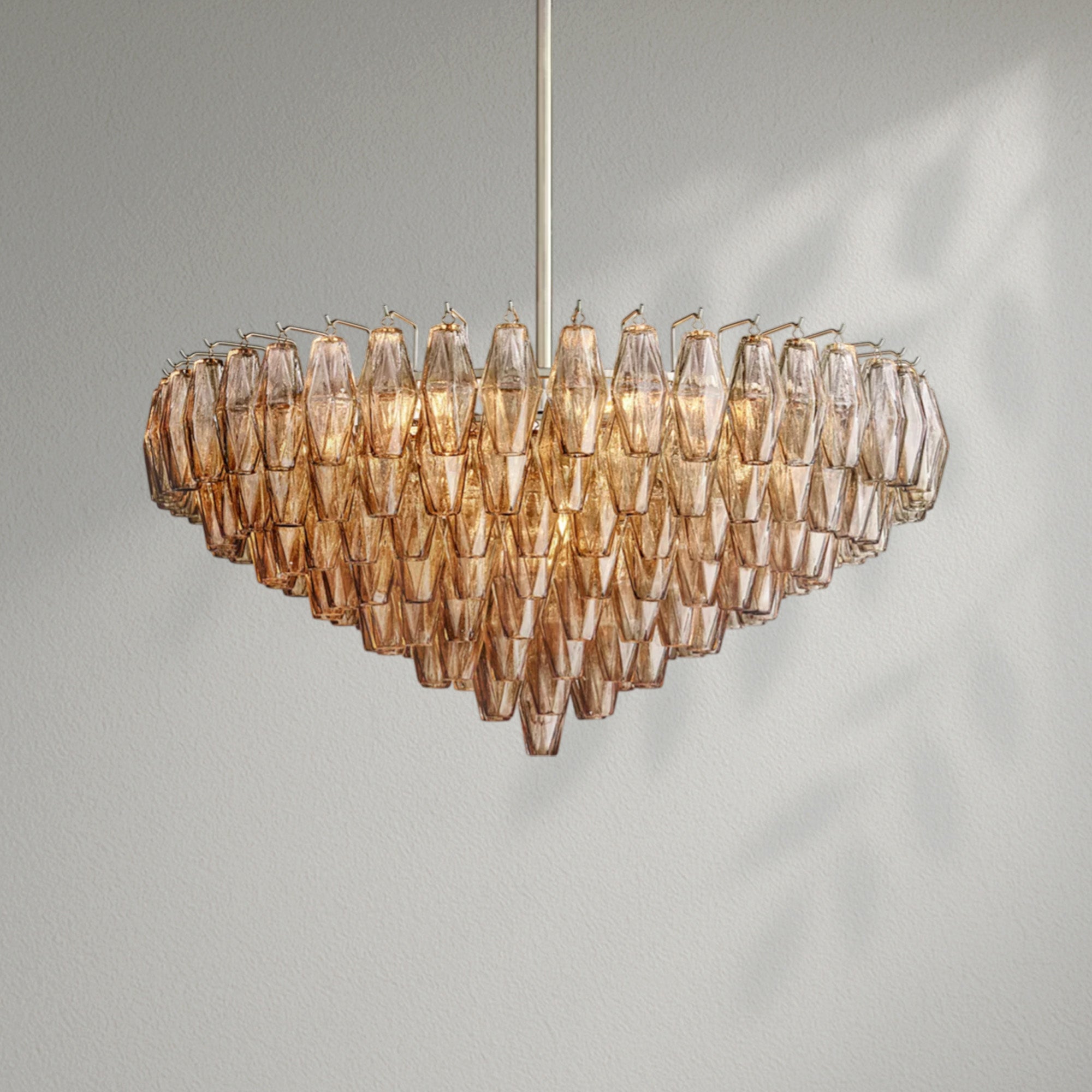 Chiaran Glass Tiered Round Chandelier