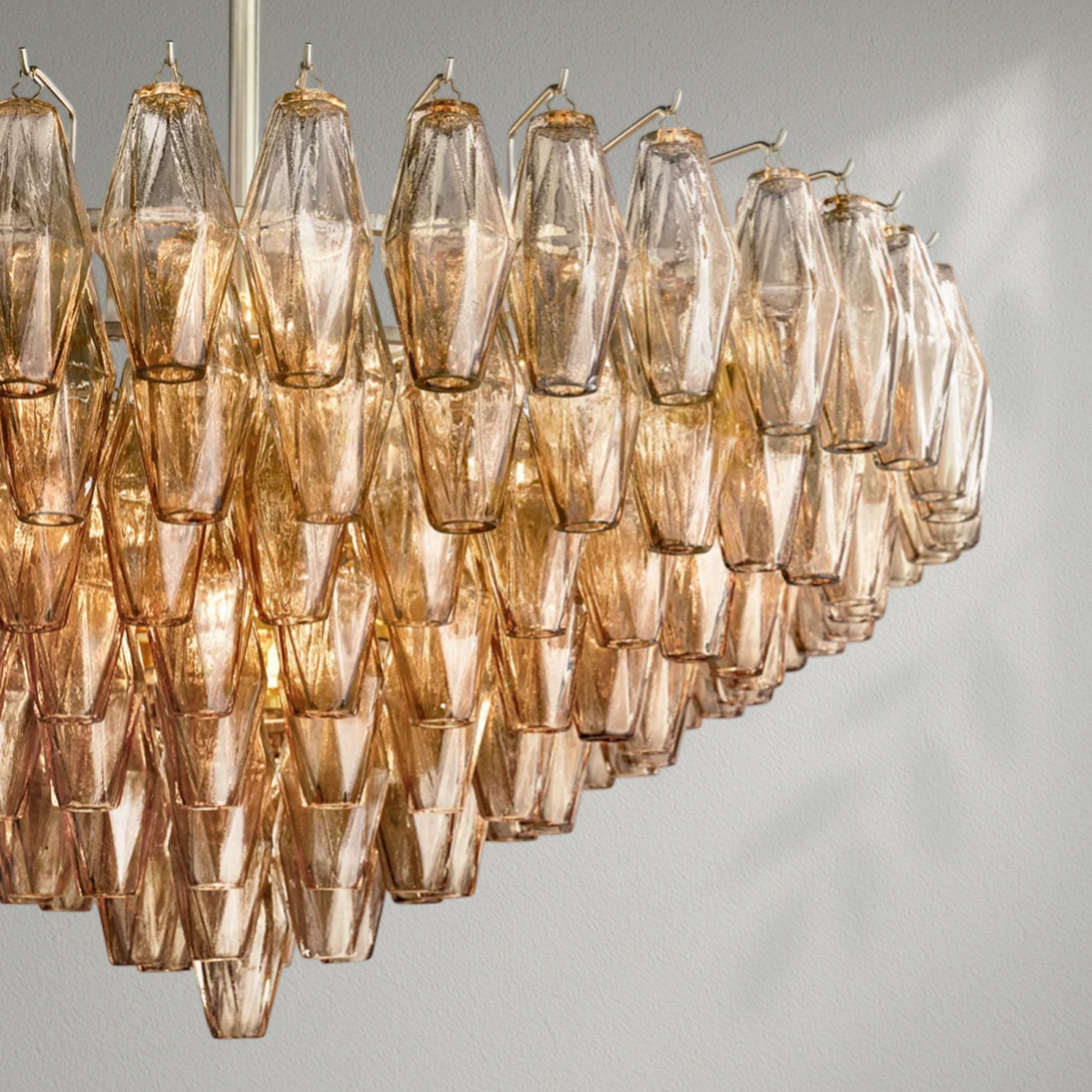 Chiaran Glass Tiered Round Chandelier
