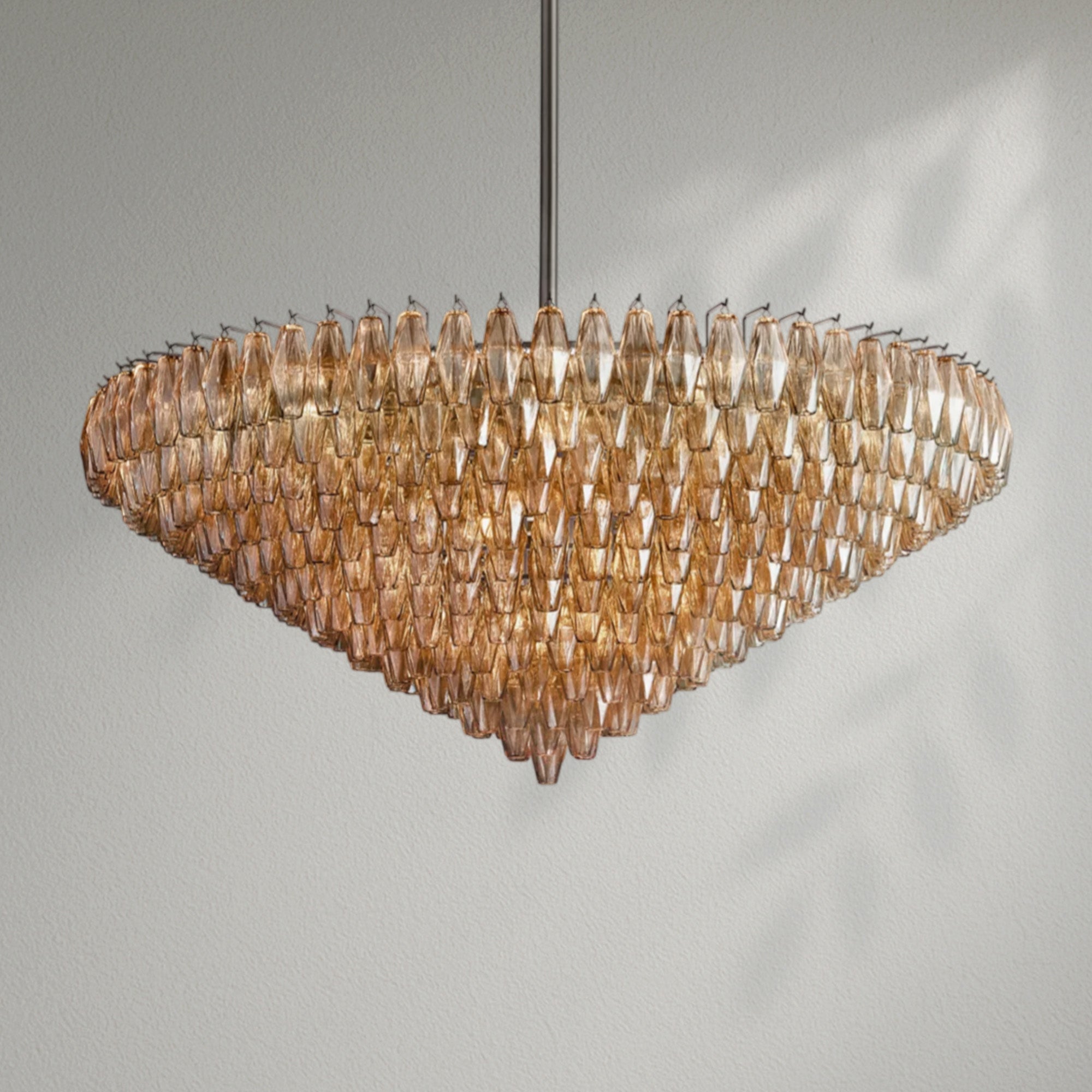 Chiaran Glass Tiered Round Chandelier