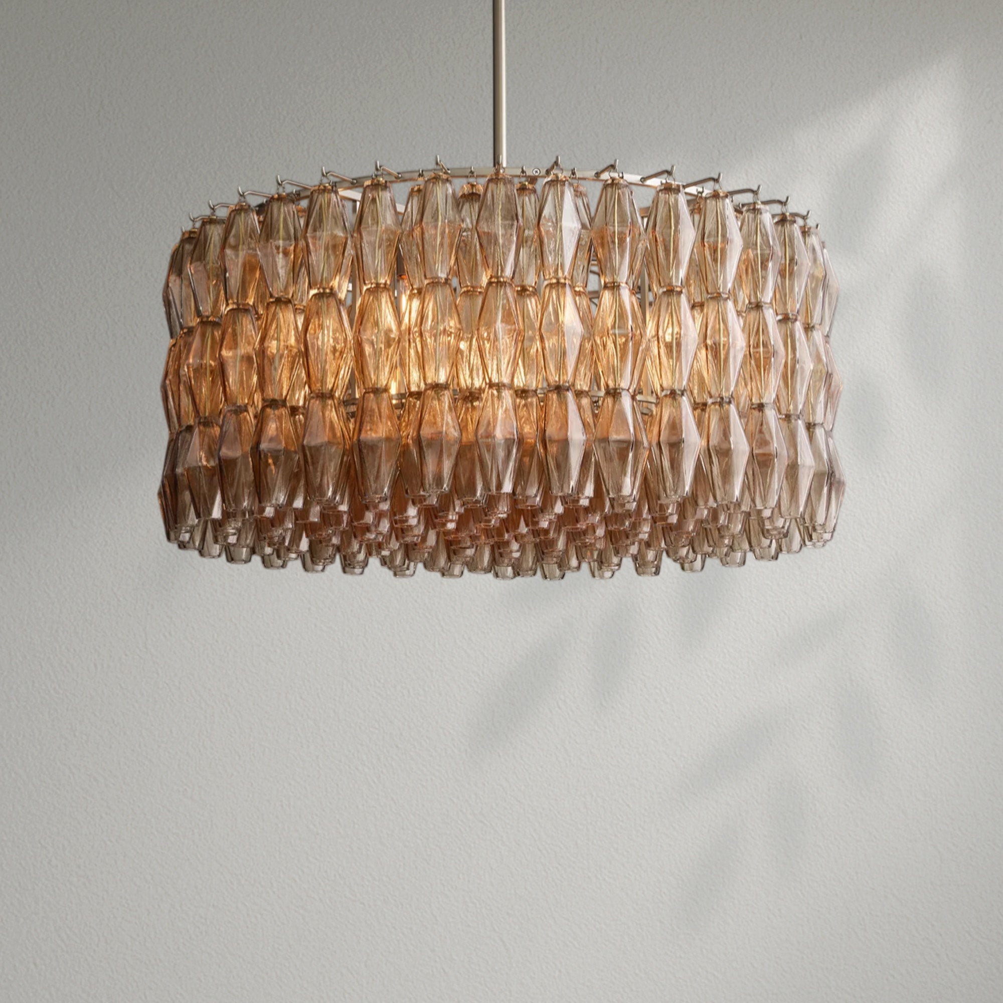 Chiaran Smoke Glass Round Chandelier