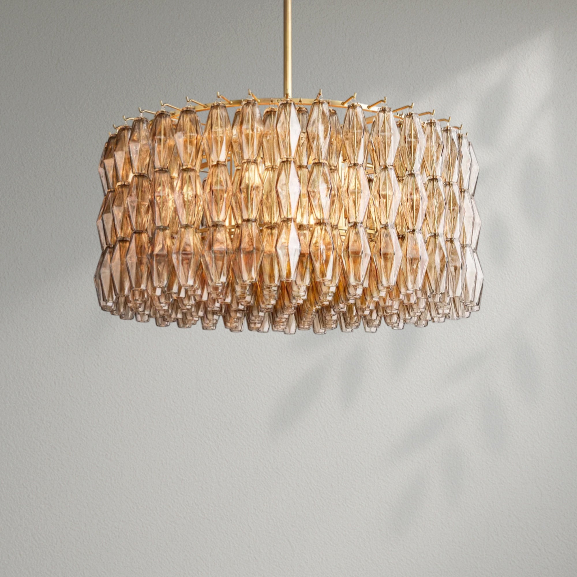 Chiaran Smoke Glass Round Chandelier