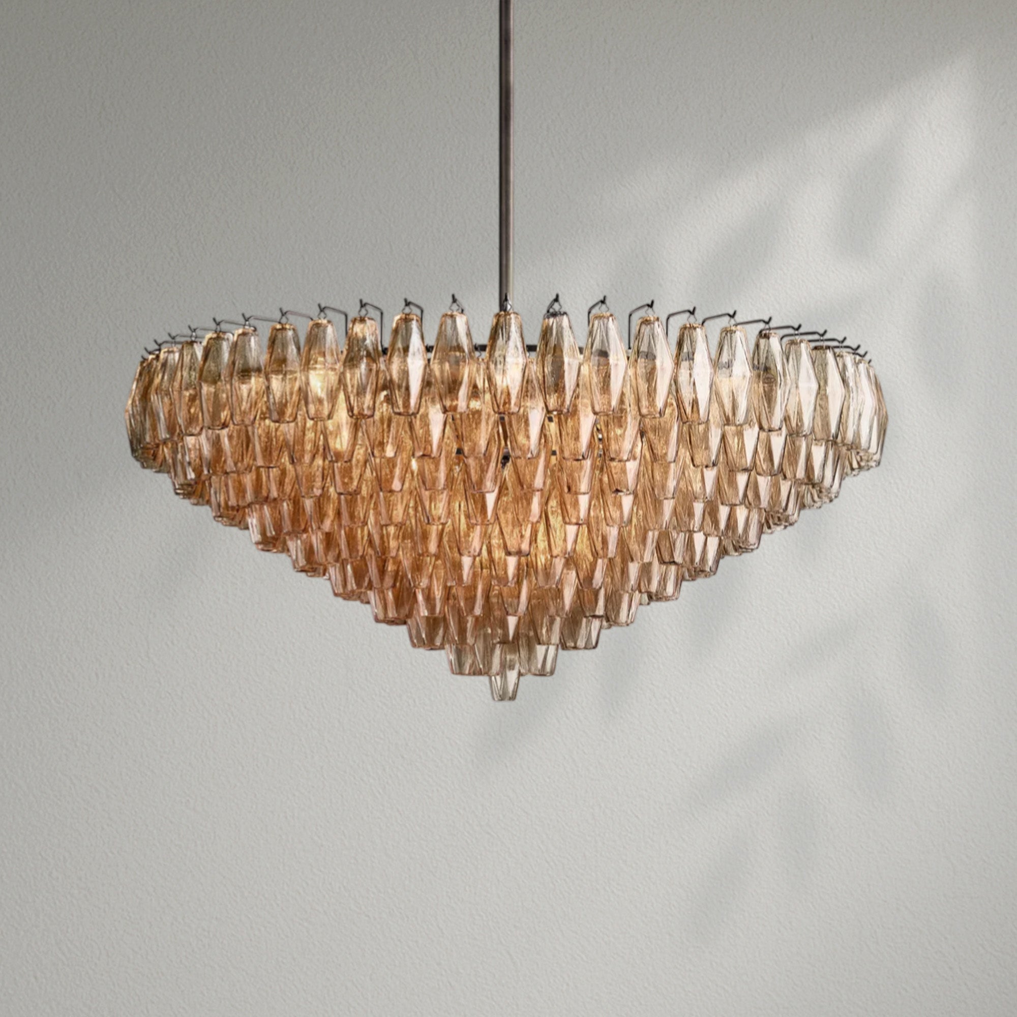 Chiaran Glass Tiered Round Chandelier