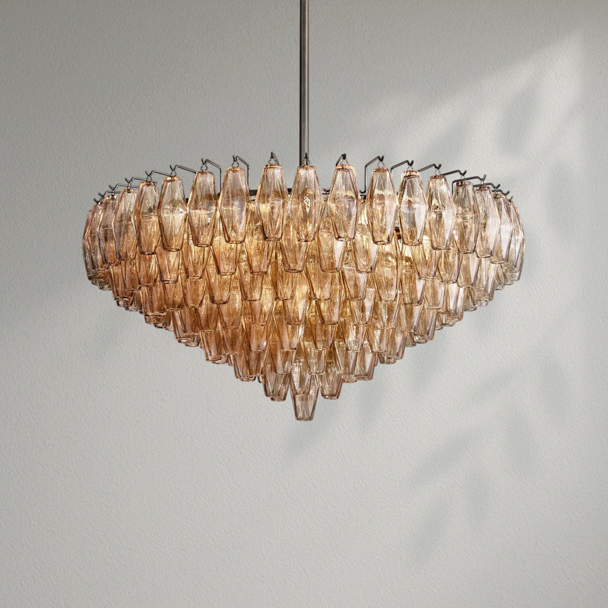 Chiaran Glass Tiered Round Chandelier