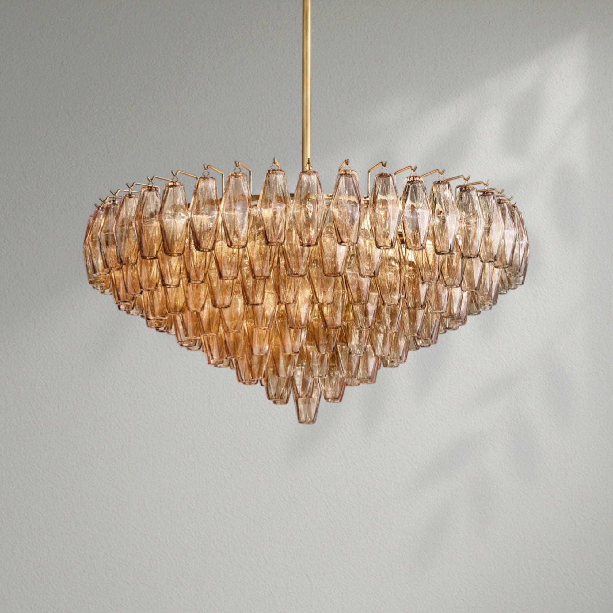 Chiaran Glass Tiered Round Chandelier