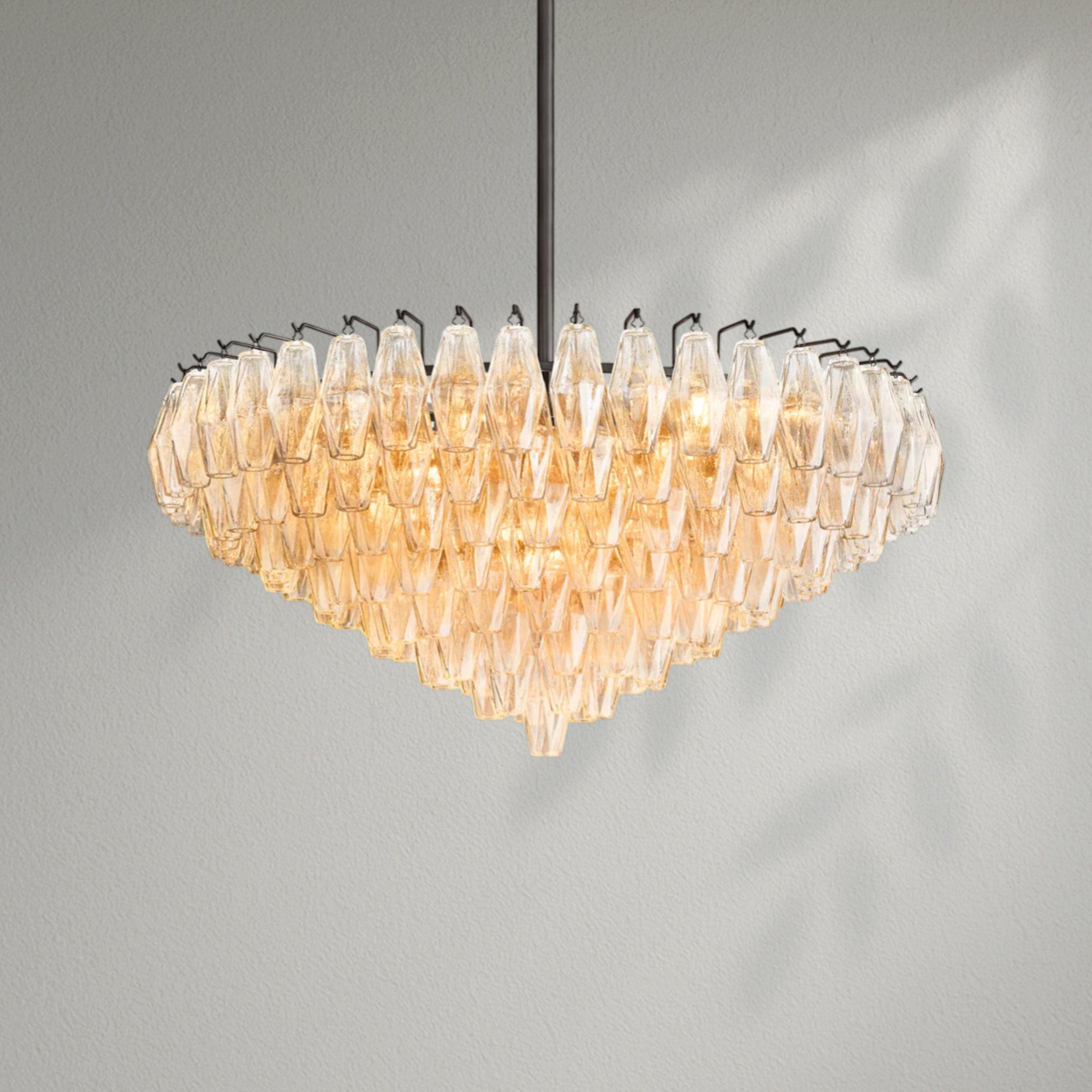 Chiaran Glass Tiered Round Chandelier