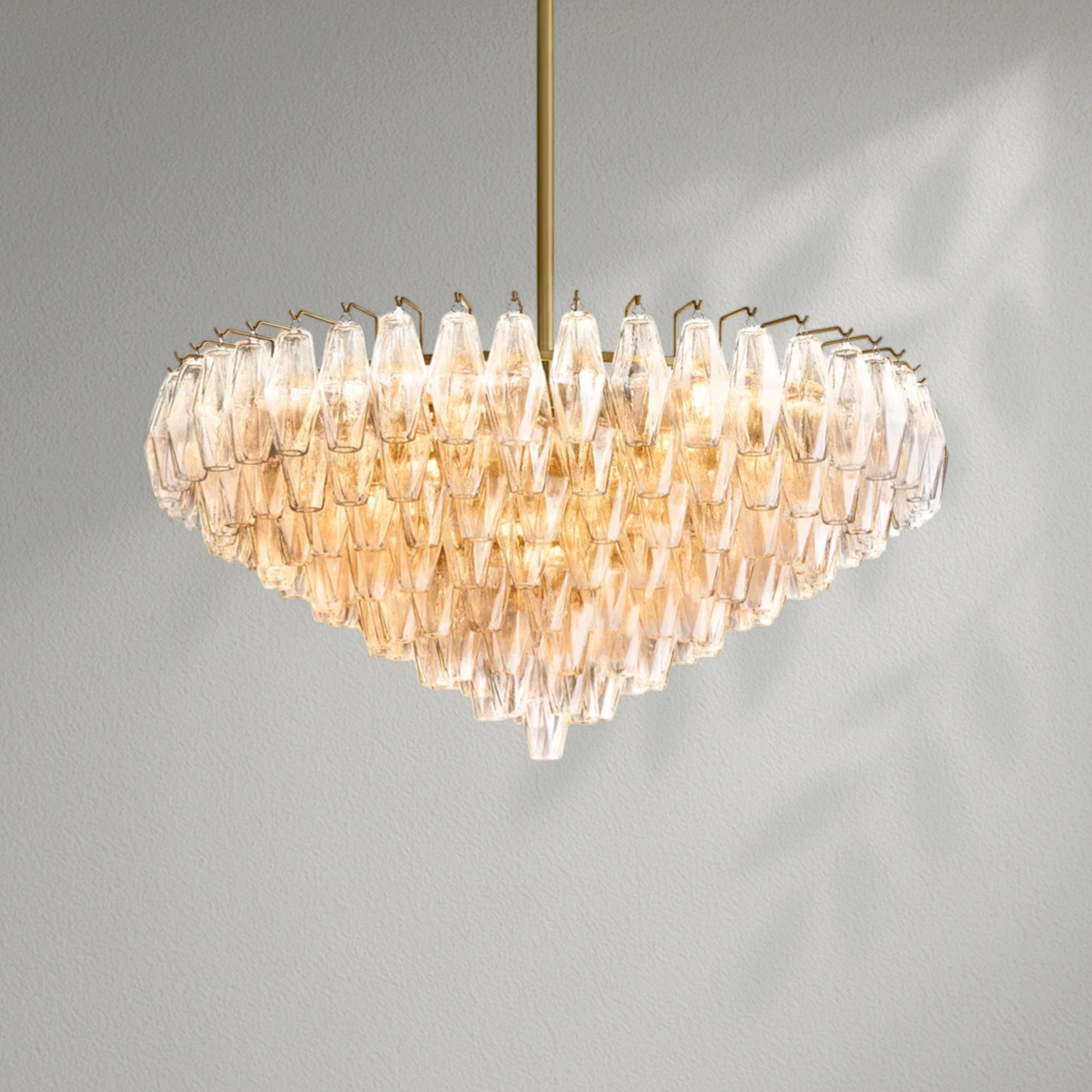 Chiaran Glass Tiered Round Chandelier