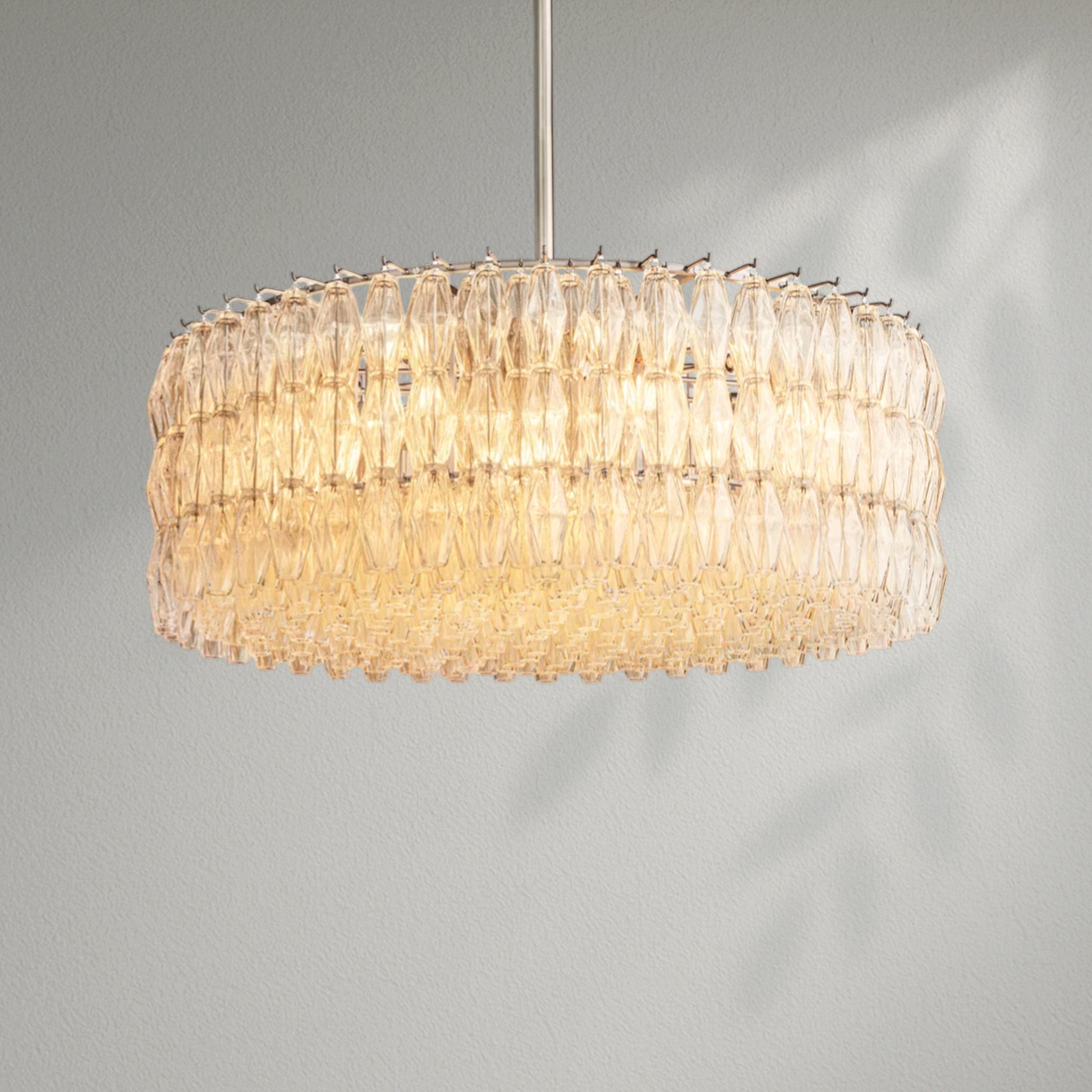 Chiaran Smoke Glass Round Chandelier