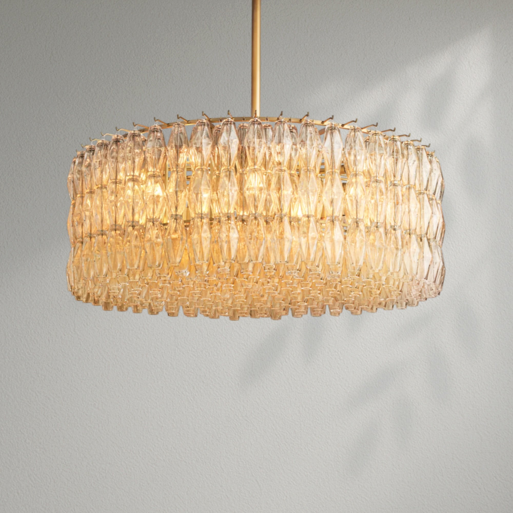 Chiaran Smoke Glass Round Chandelier