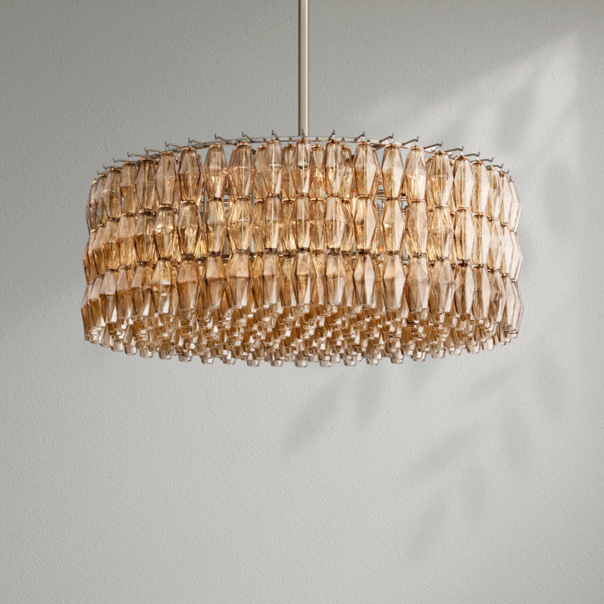 Chiaran Smoke Glass Round Chandelier